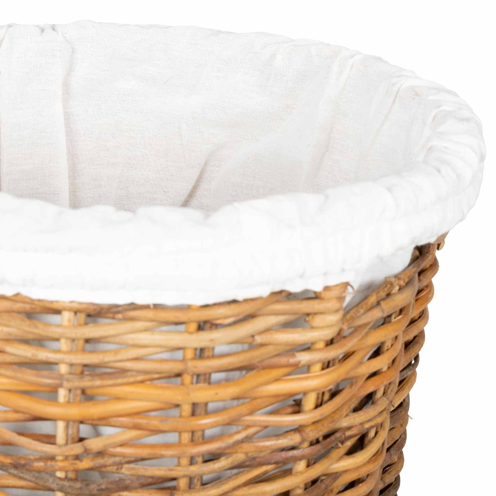 Wäschekorb mit Deckel GENDT 2 stk. Naturbraun Kubu Rattan
