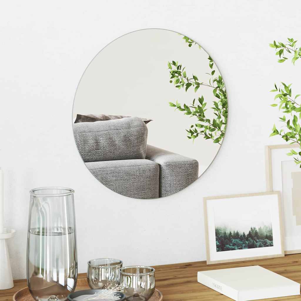 Wandspiegel Rund Ø 40 cm Gehärtetes Glas