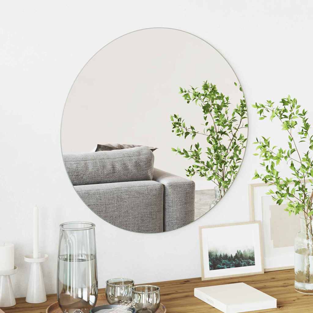 Wandspiegel Rund Ø 60 cm Gehärtetes Glas