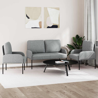 Sofagarnituren 3 stk. Hellgrau Sperrholz