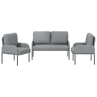 Sofagarnituren 3 stk. Hellgrau Sperrholz