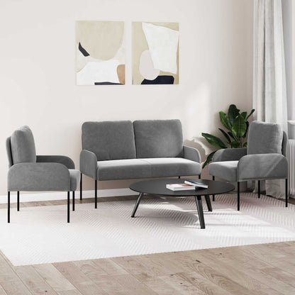 Sofagarnituren 3 stk. Dunkelgrau Sperrholz