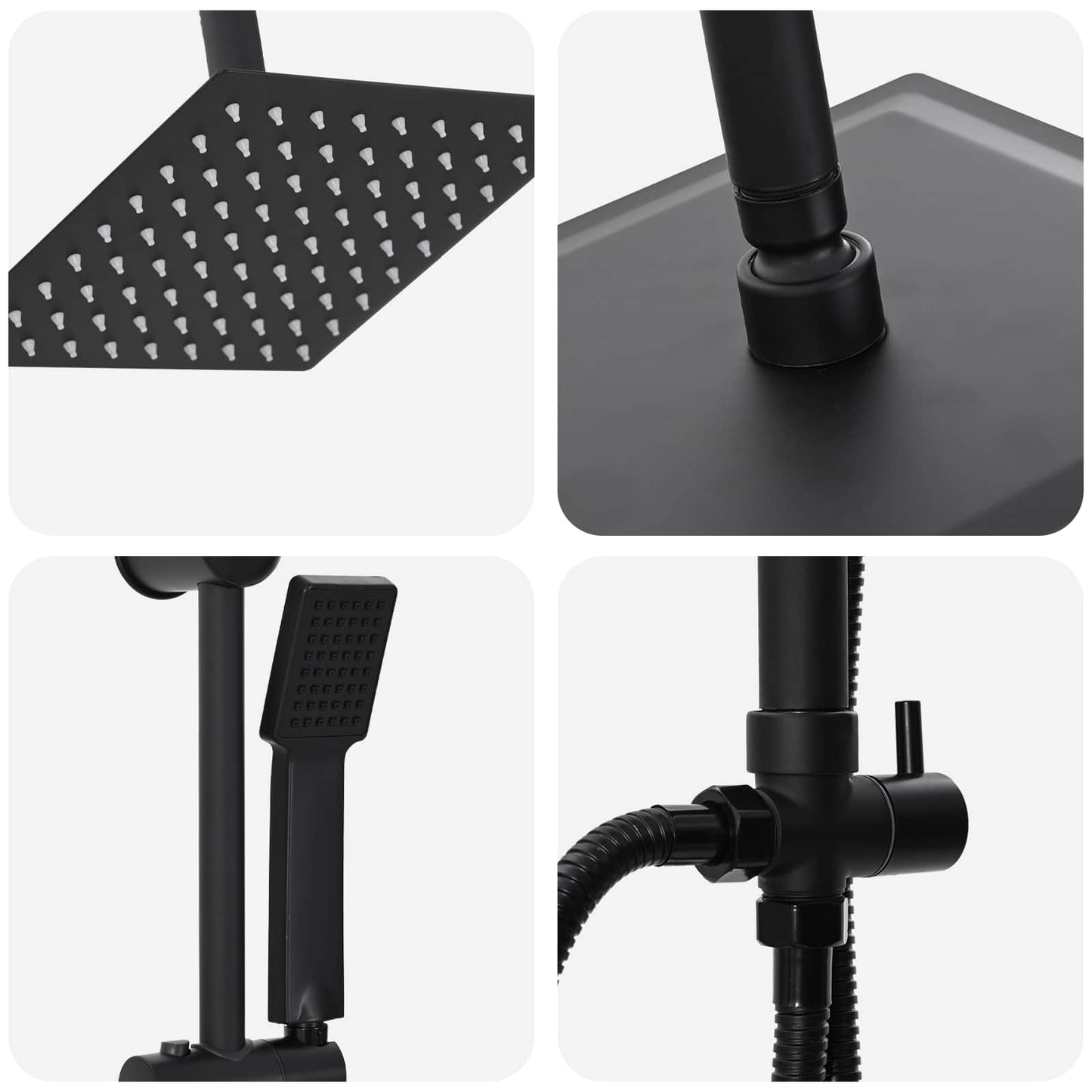 Duschsystem Schwarz 47 x 20 x 95 cm Edelstahl