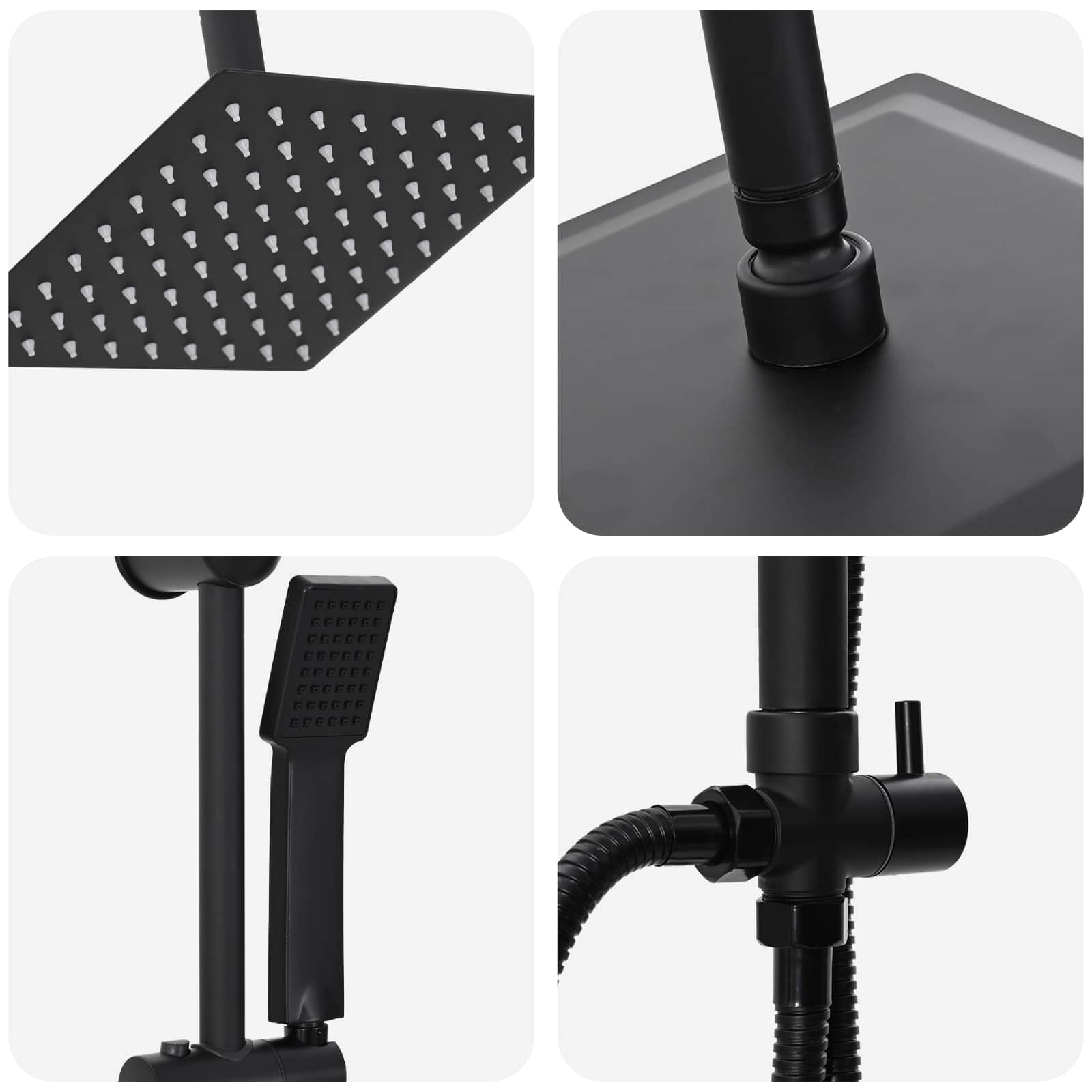 Duschsystem Schwarz 47 x 20 x 95 cm Edelstahl