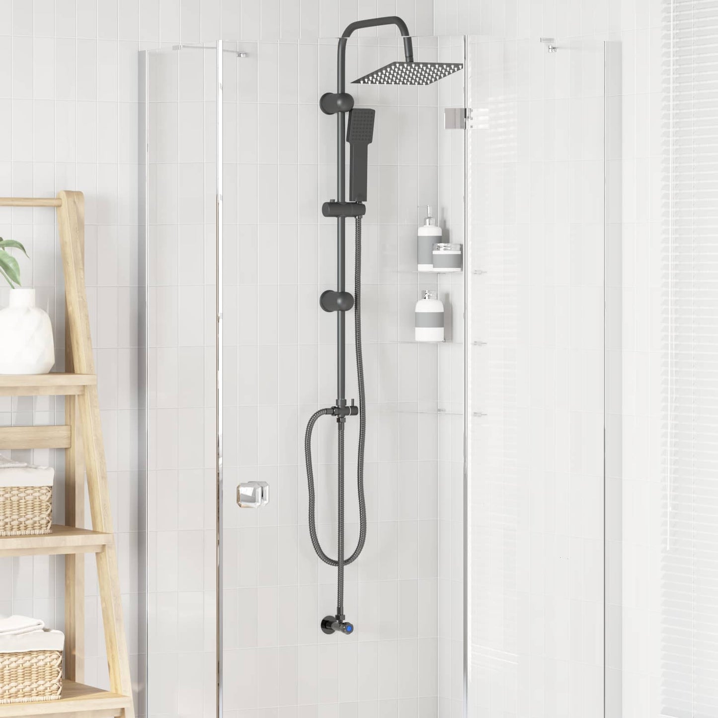 Duschsystem Schwarz 47 x 20 x 95 cm Edelstahl