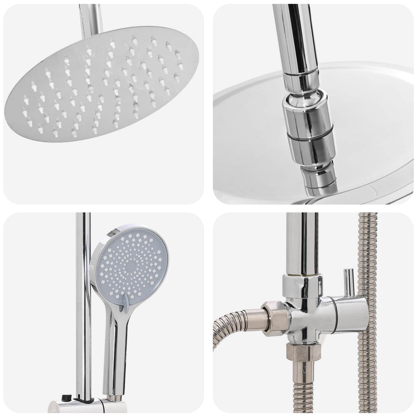 Duschsystem Silber 47 x 20 x 95 cm Edelstahl