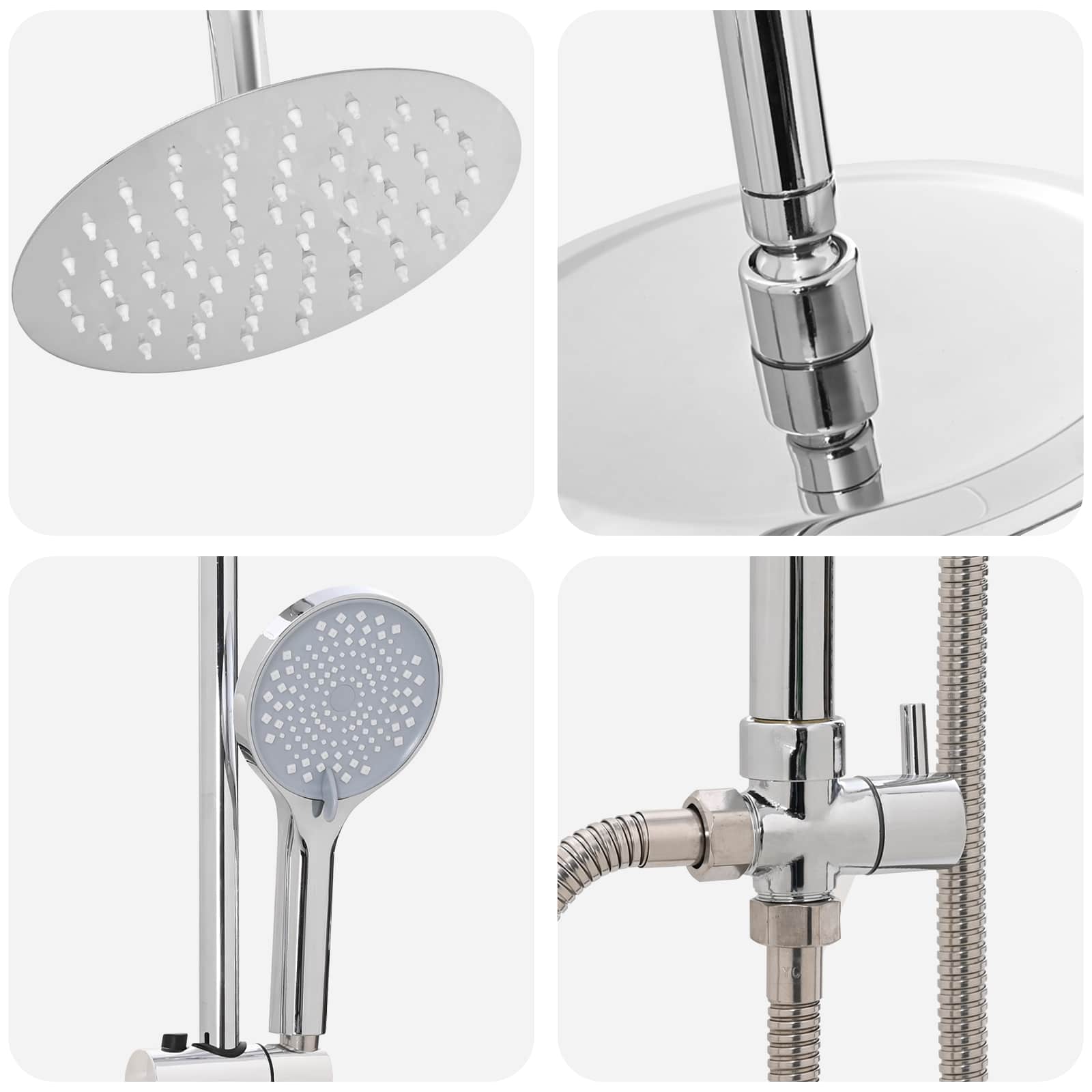 Duschsystem Silber 47 x 20 x 95 cm Edelstahl