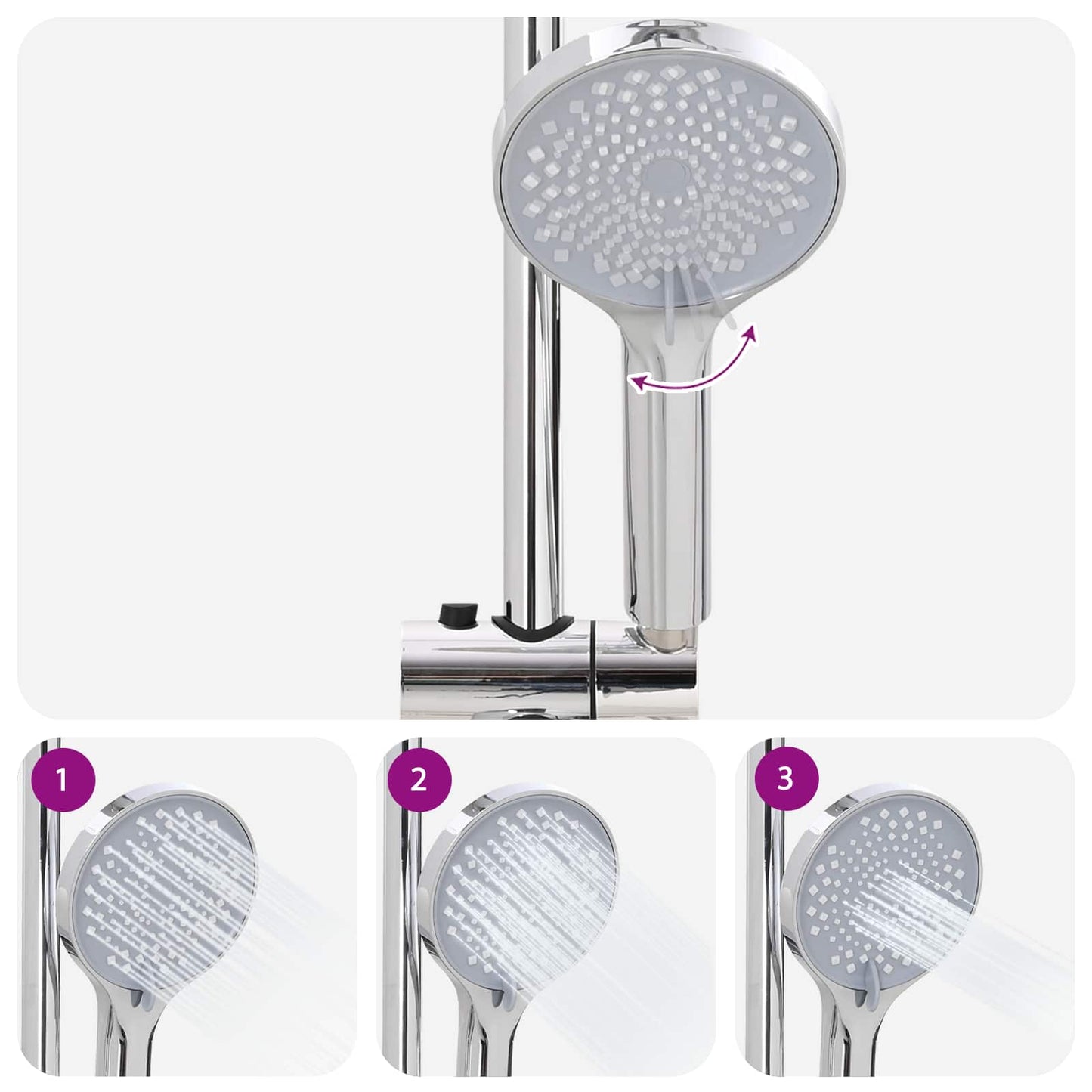 Duschsystem Silber 47 x 20 x 95 cm Edelstahl