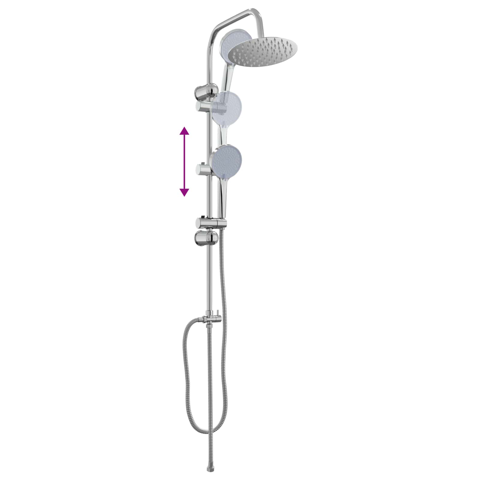 Duschsystem Silber 47 x 20 x 95 cm Edelstahl