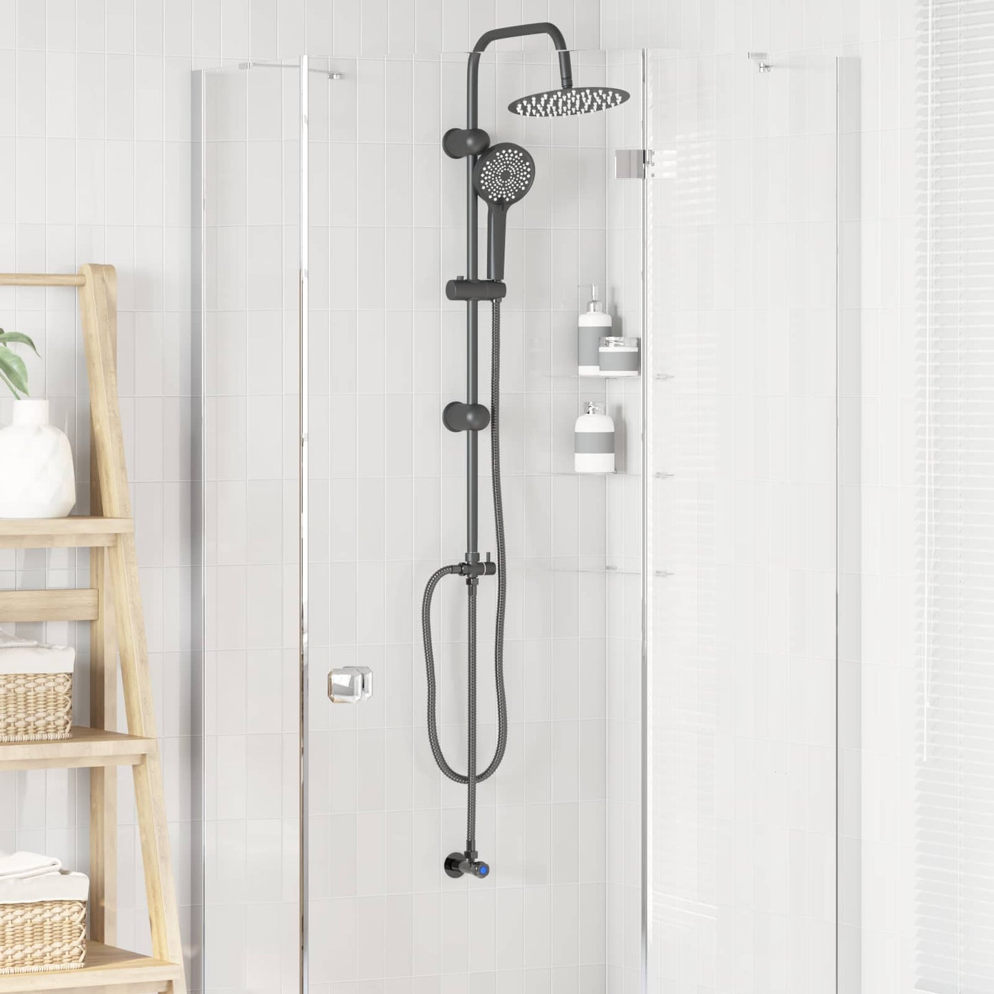Duschsystem Schwarz 47 x 20 x 95 cm Edelstahl