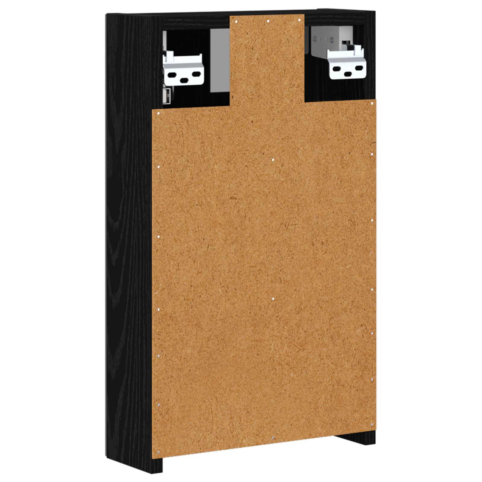 Badezimmerspiegelschrank Schwarz Eichen-Optik 30 x 10,5 x 50 cm