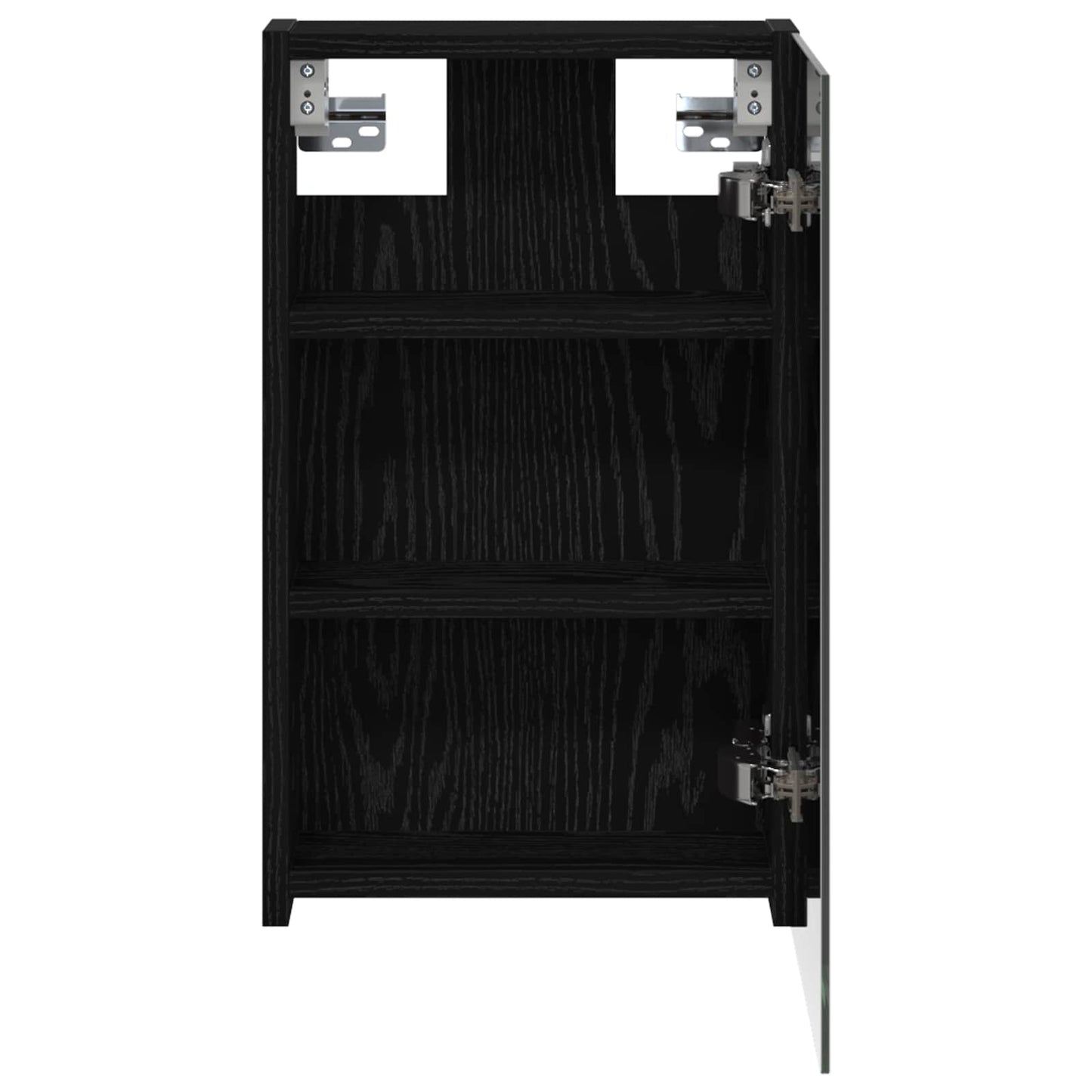 Badezimmerspiegelschrank Schwarz Eichen-Optik 30 x 10,5 x 50 cm