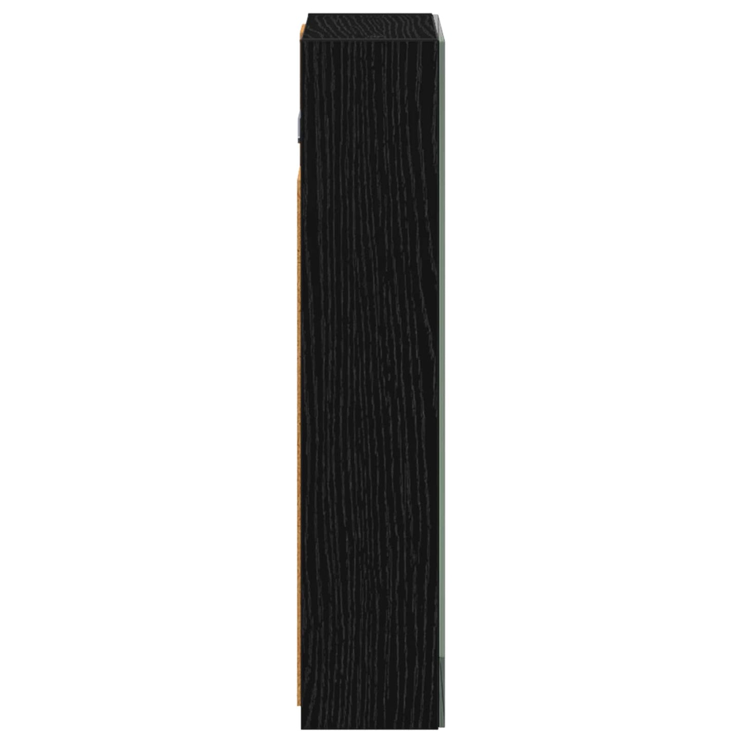 Badezimmerspiegelschrank Schwarz Eichen-Optik 30 x 10,5 x 50 cm