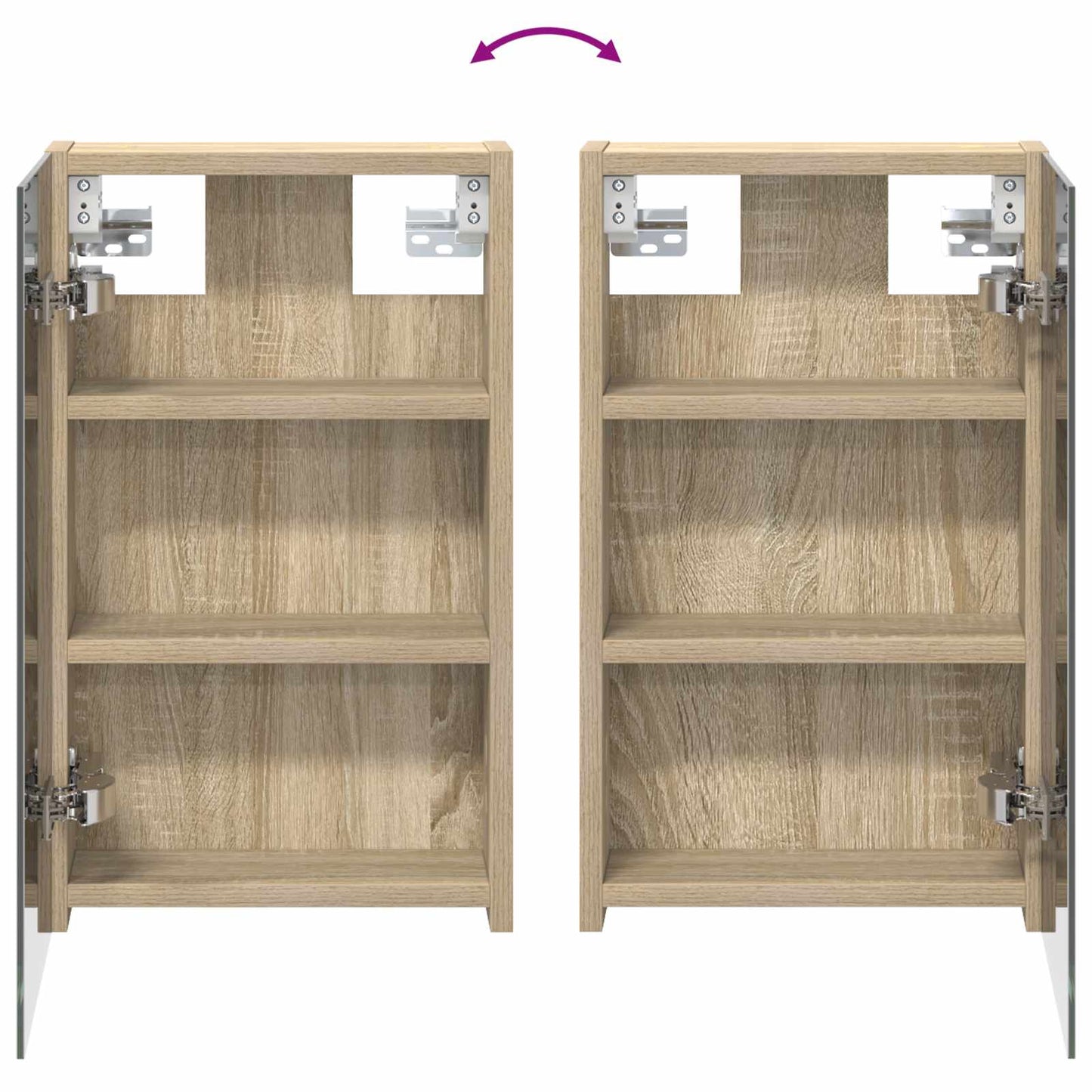 Badezimmerspiegelschrank Sonoma-Eiche 30 x 10,5 x 50 cm