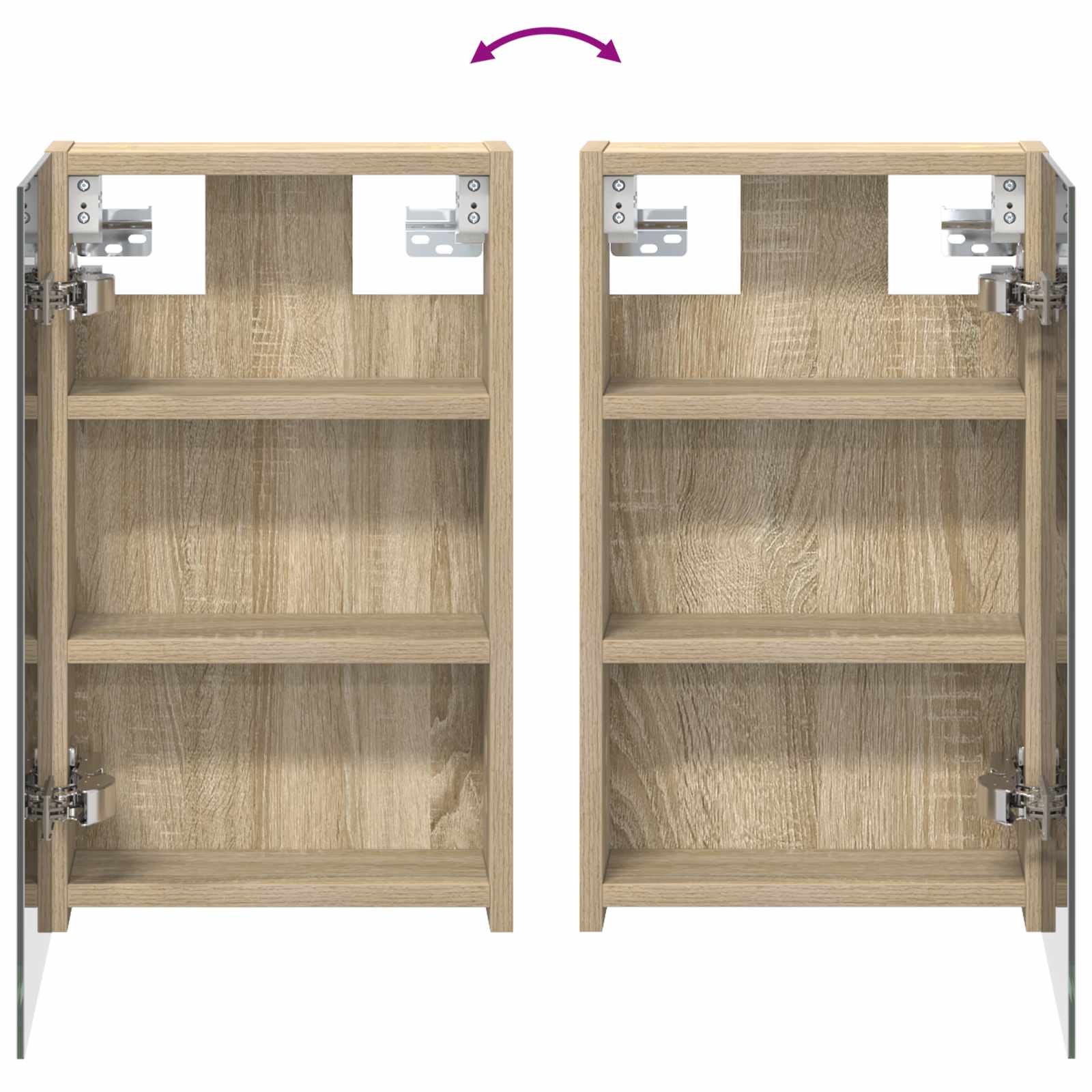 Badezimmerspiegelschrank Sonoma-Eiche 30 x 10,5 x 50 cm