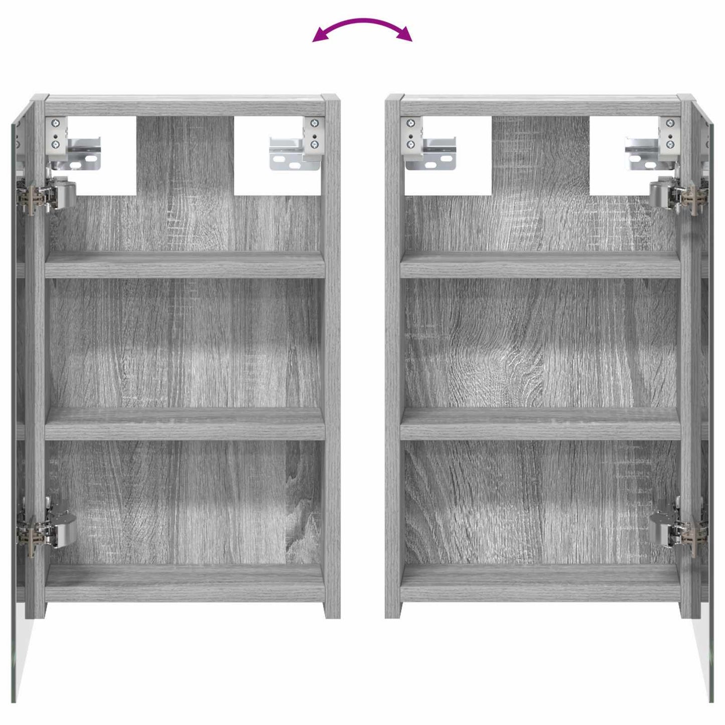 Badezimmerspiegelschrank Graues Sonoma 30 x 10,5 x 50 cm