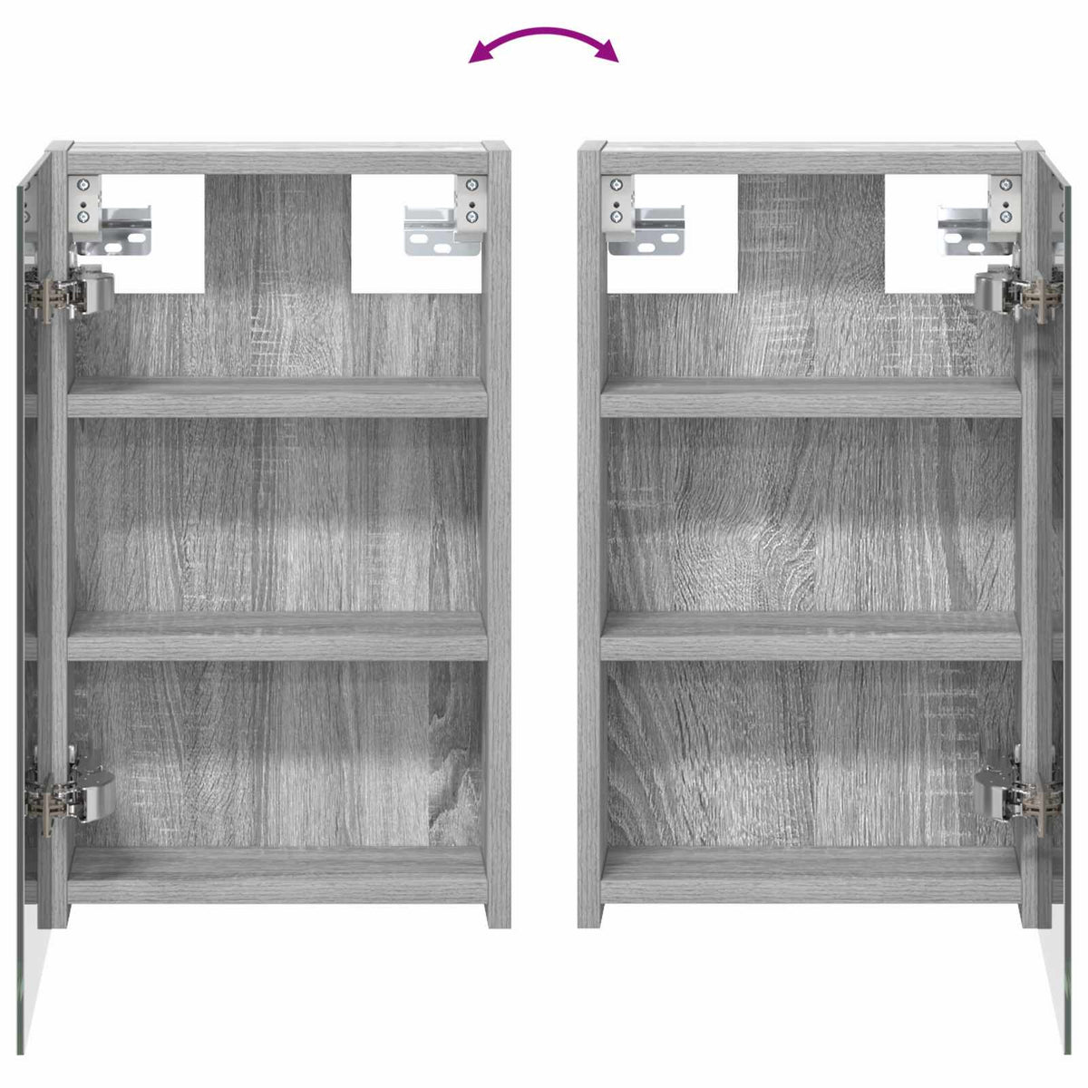 Badezimmerspiegelschrank Graues Sonoma 30 x 10,5 x 50 cm