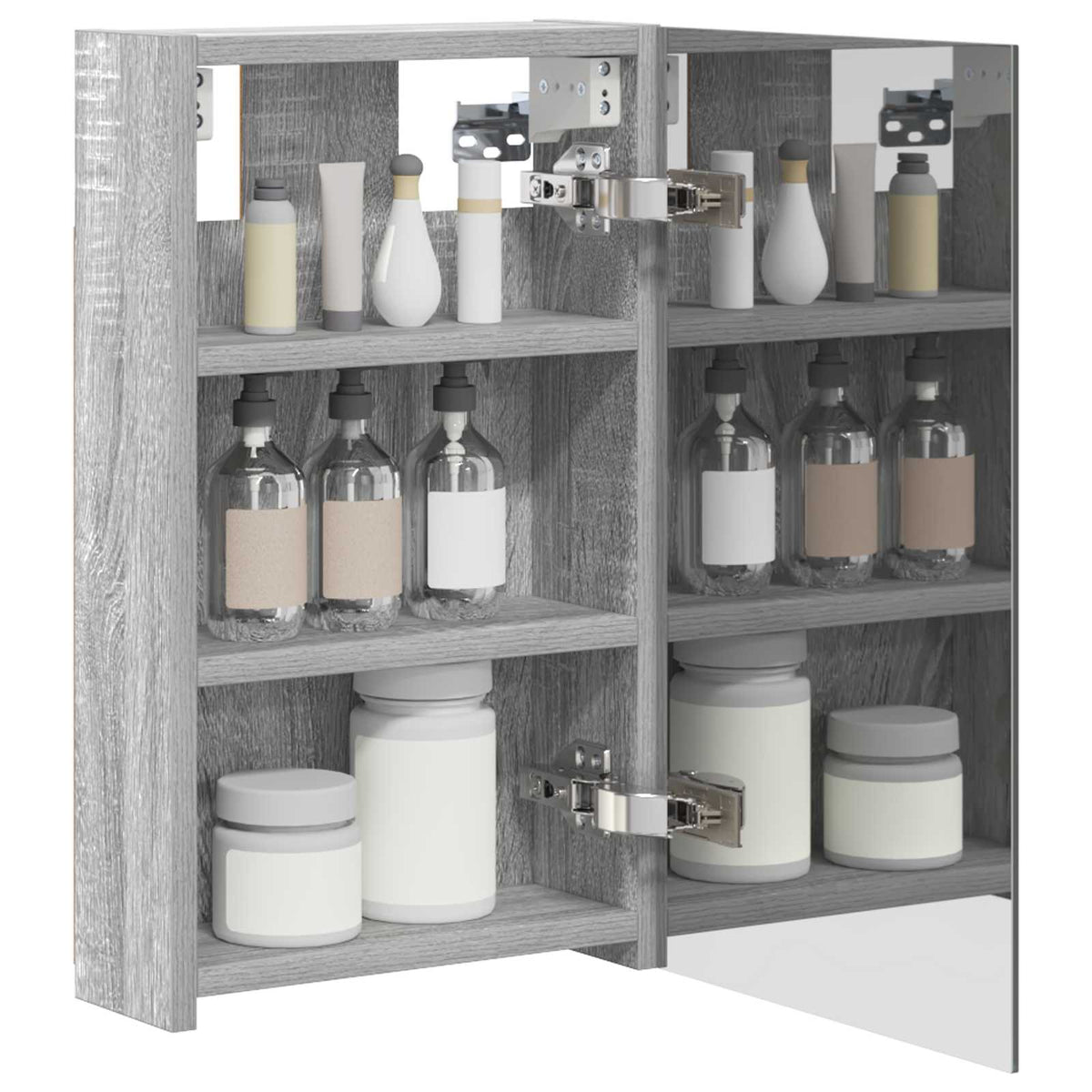 Badezimmerspiegelschrank Graues Sonoma 30 x 10,5 x 50 cm