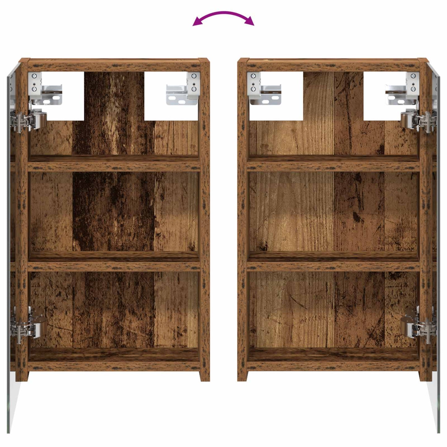 Badezimmerspiegelschrank Altholz 30 x 10,5 x 50 cm