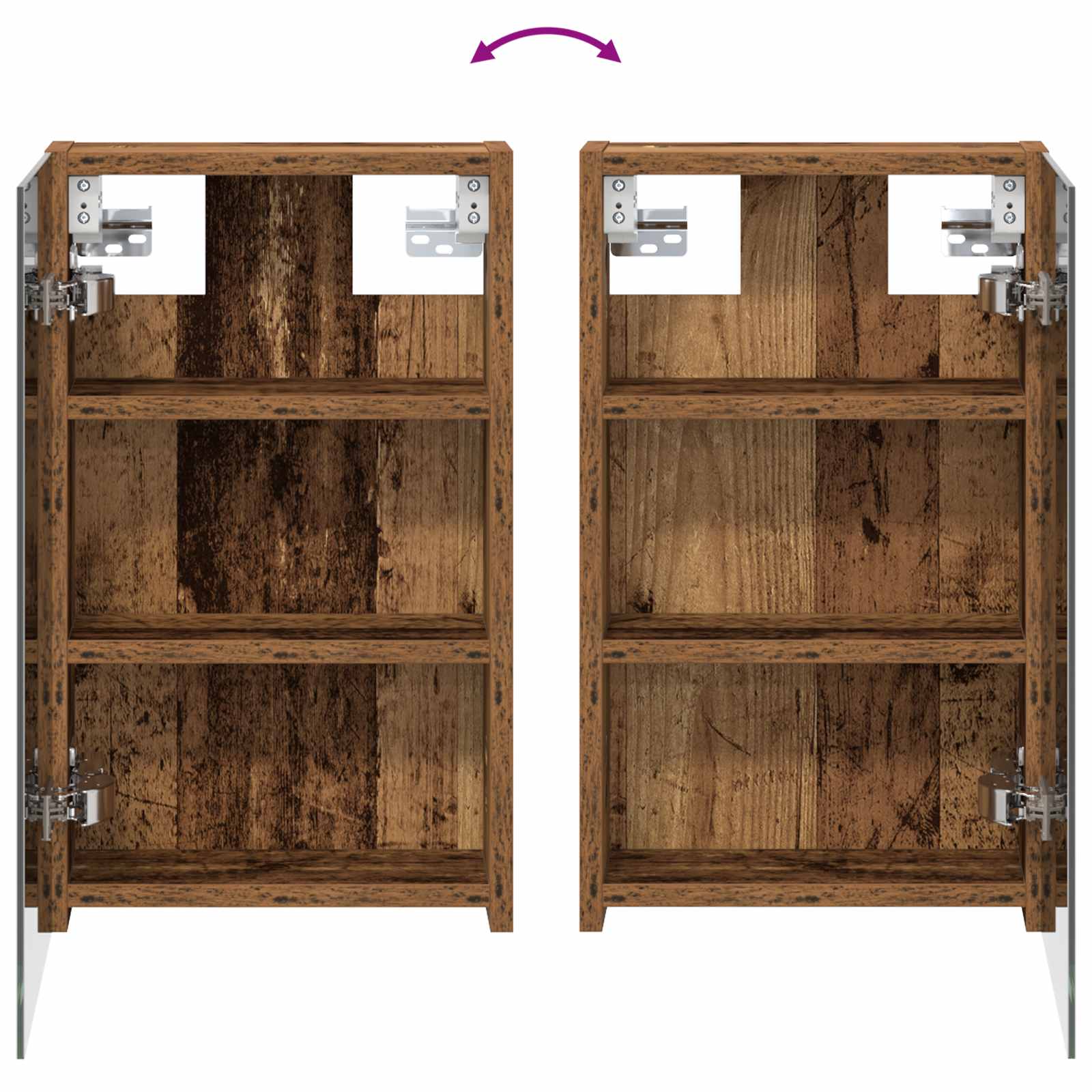 Badezimmerspiegelschrank Altholz 30 x 10,5 x 50 cm