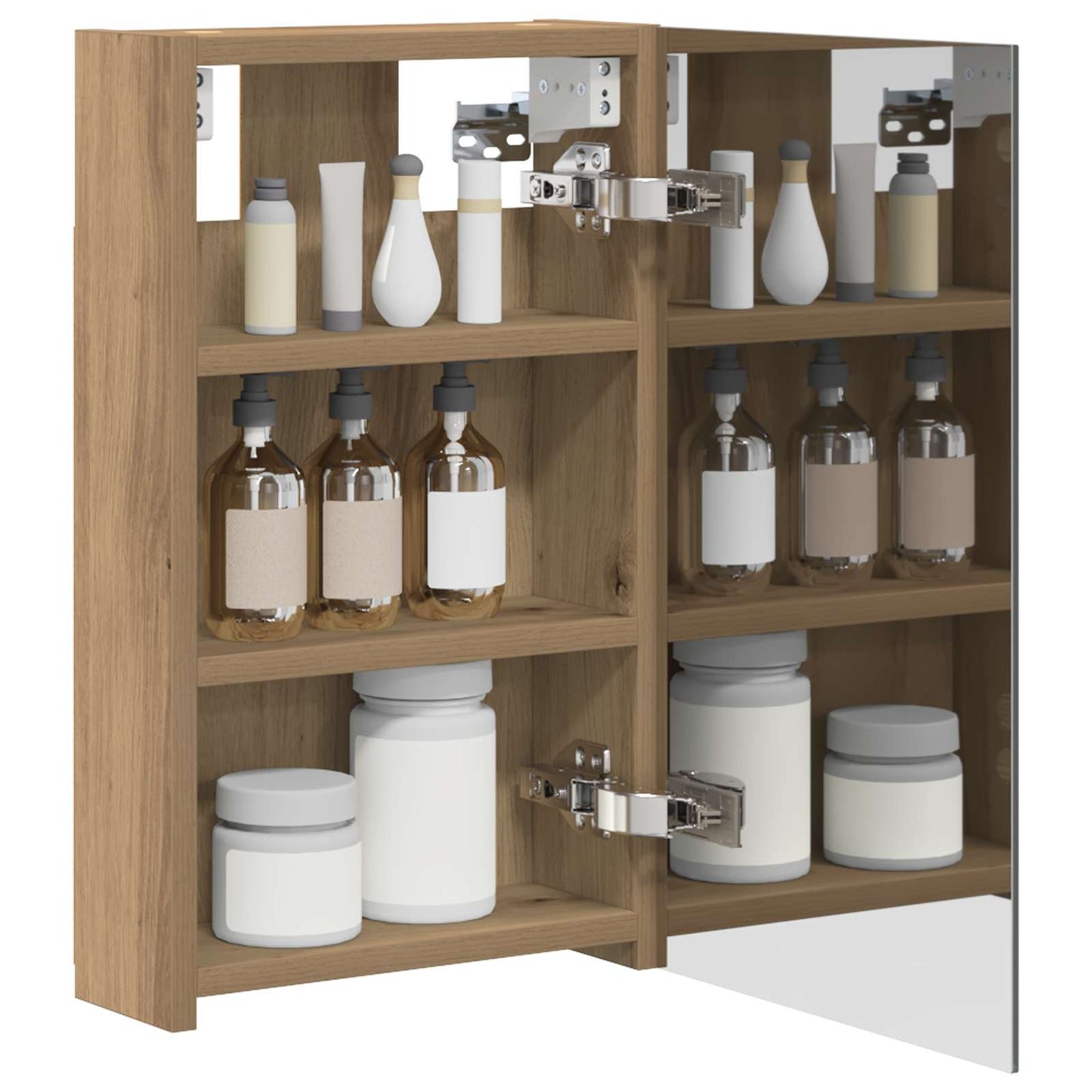 Badezimmerspiegelschrank Kunsthandwerk Eiche 30 x 10,5 x 50 cm
