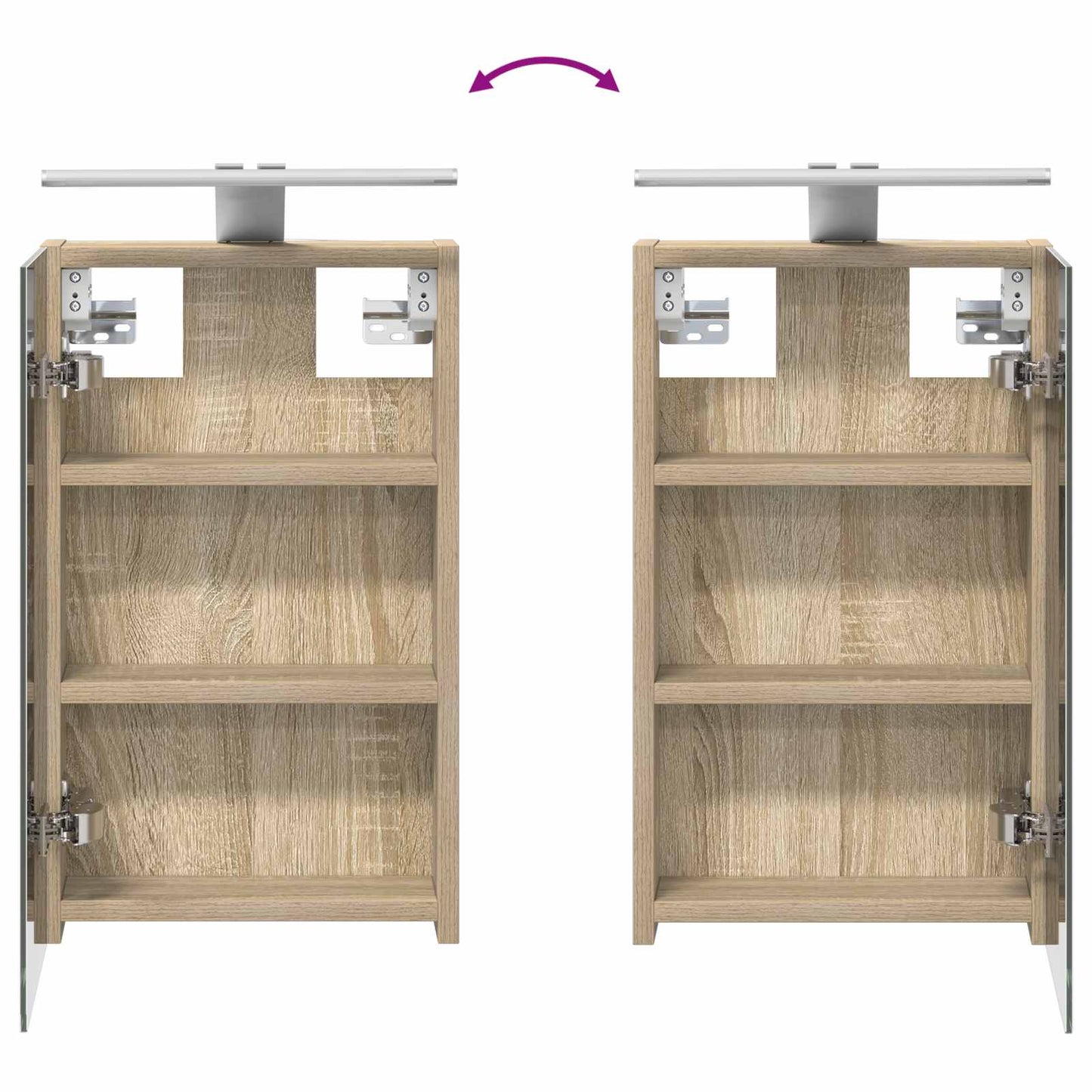 Badezimmerspiegelschrank Sonoma-Eiche 30 x 10,5 x 50 cm