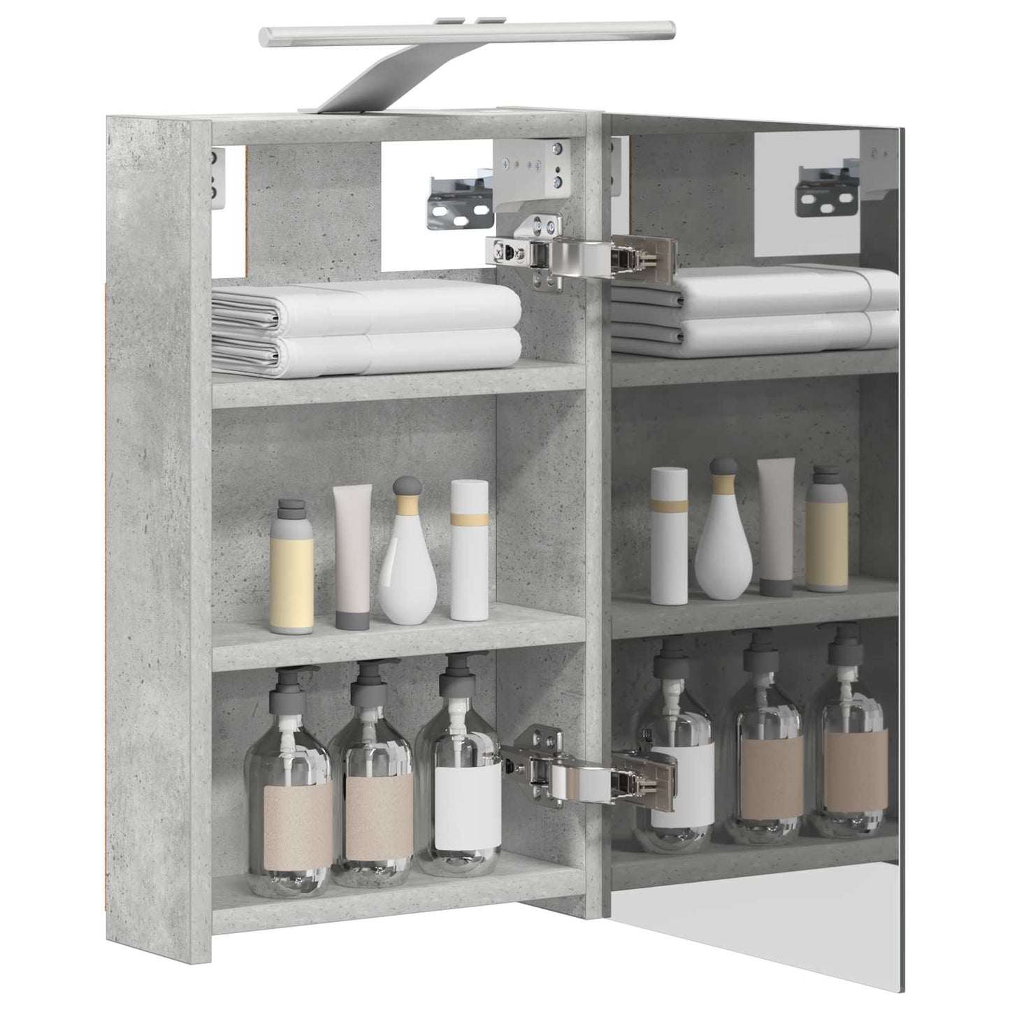 Badezimmerspiegelschrank Beton Grau 30 x 10,5 x 50 cm