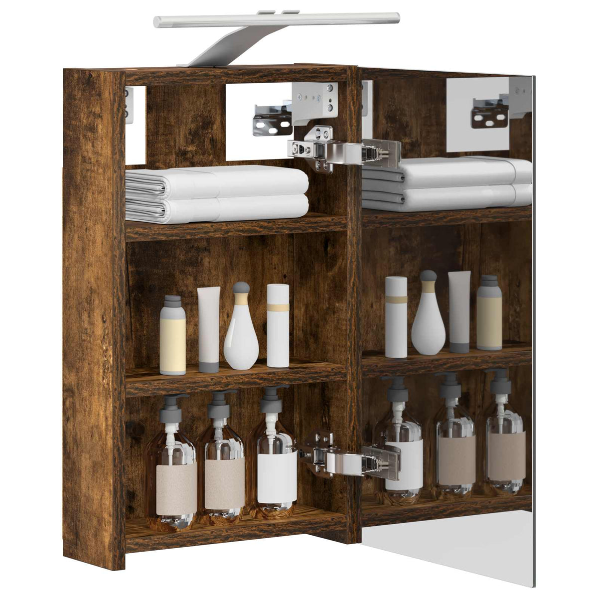 Badezimmerspiegelschrank Geräucherte Eiche 30 x 10,5 x 50 cm