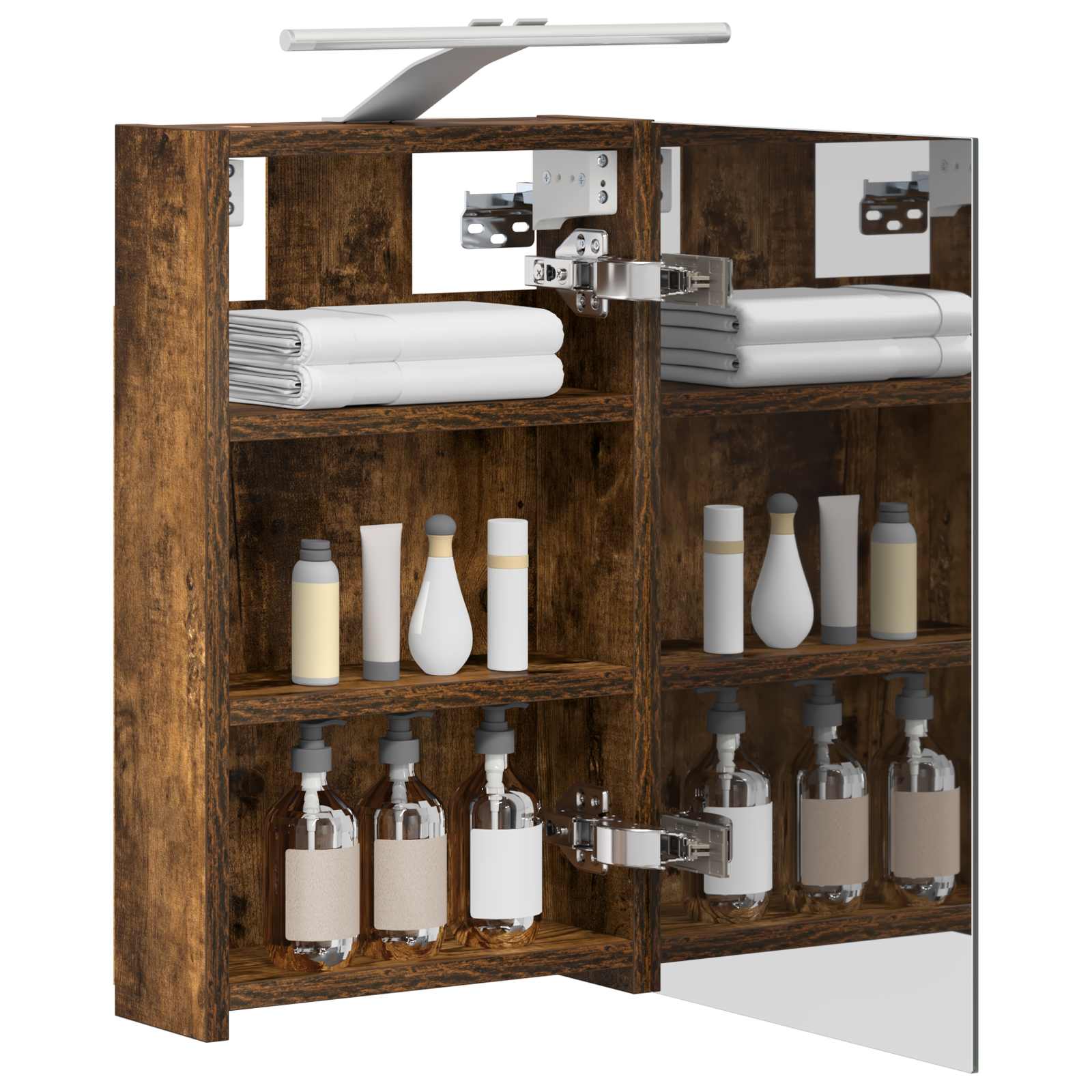 Badezimmerspiegelschrank Geräucherte Eiche 30 x 10,5 x 50 cm