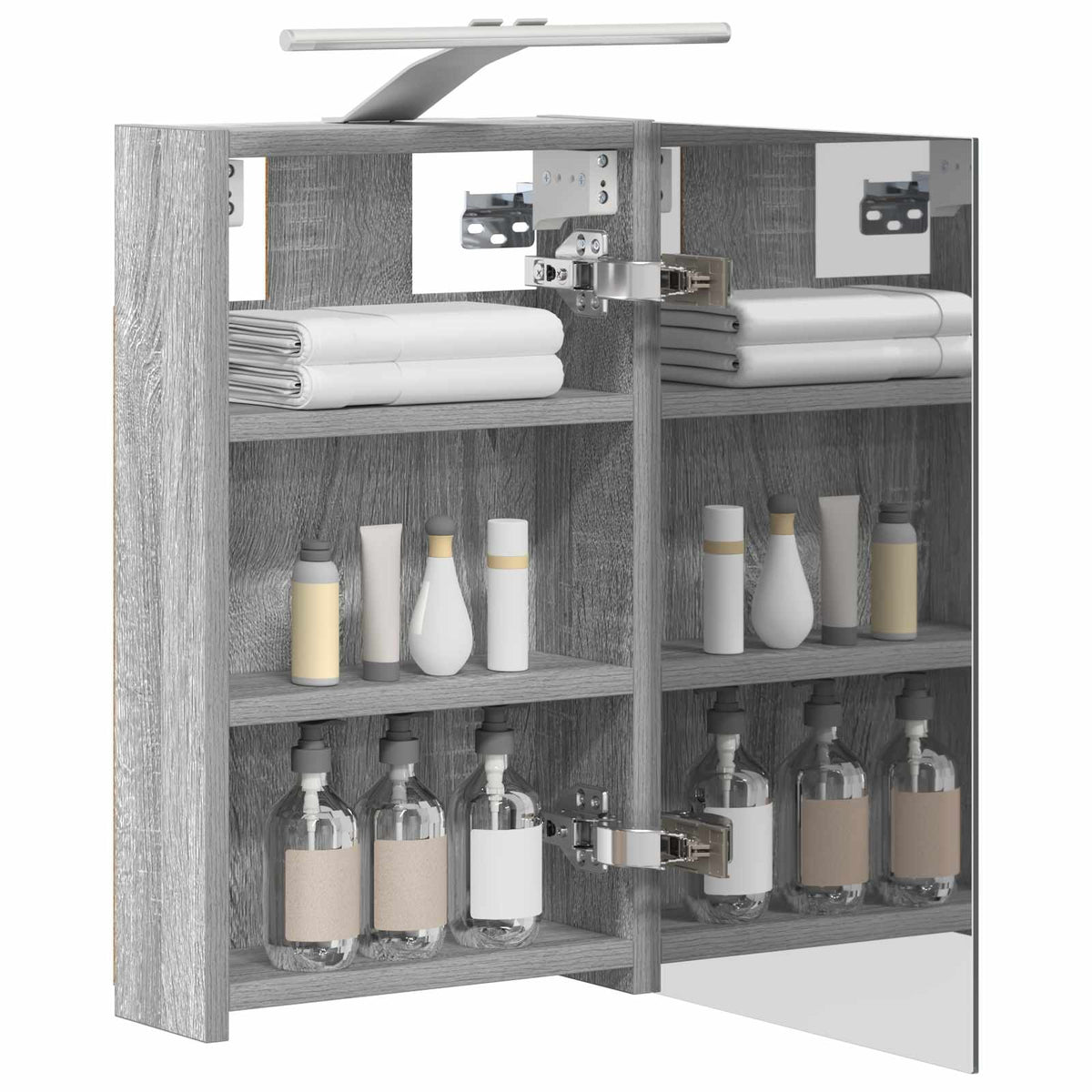 Badezimmerspiegelschrank Graues Sonoma 30 x 10,5 x 50 cm