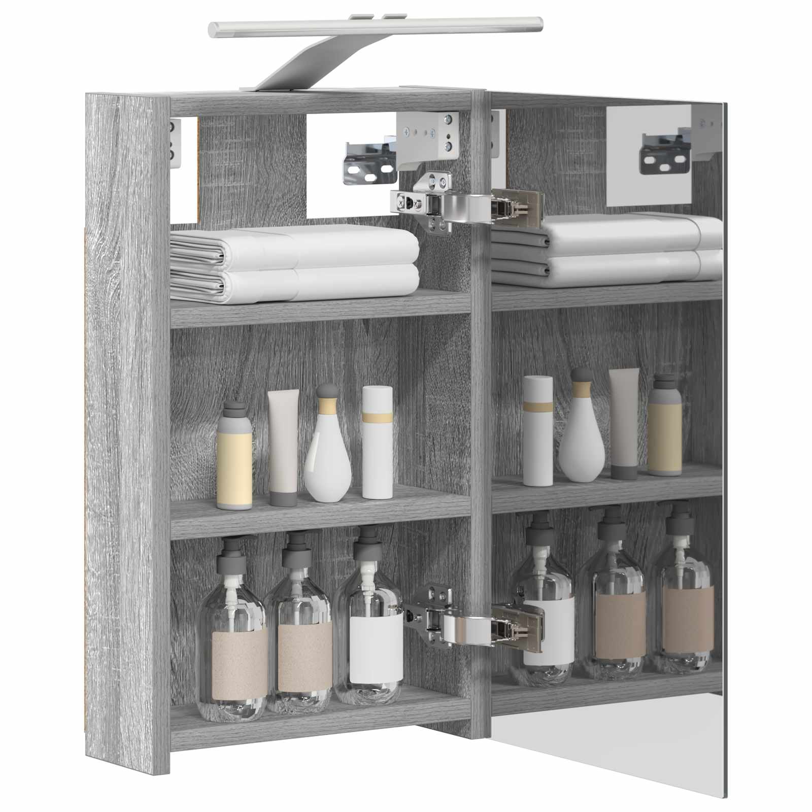 Badezimmerspiegelschrank Graues Sonoma 30 x 10,5 x 50 cm