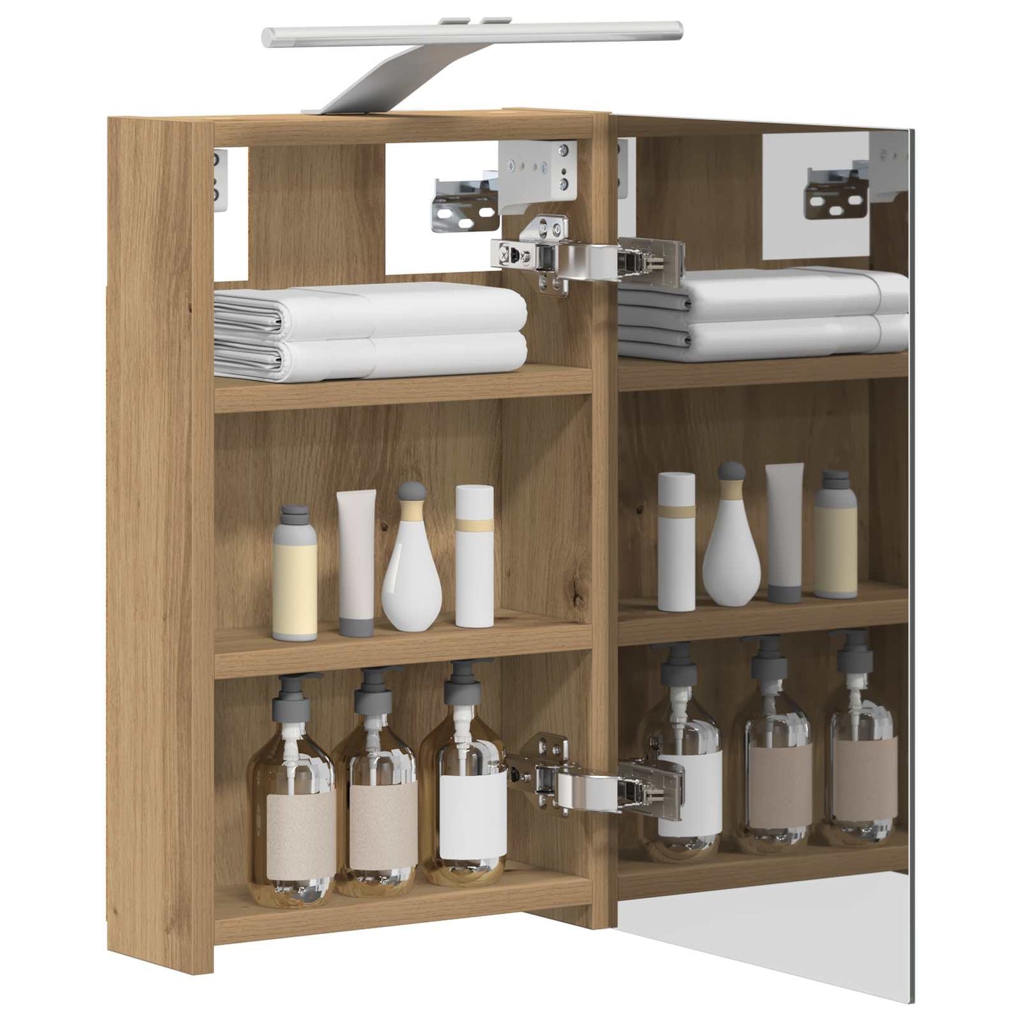 Badezimmerspiegelschrank Kunsthandwerk Eiche 30 x 10,5 x 50 cm