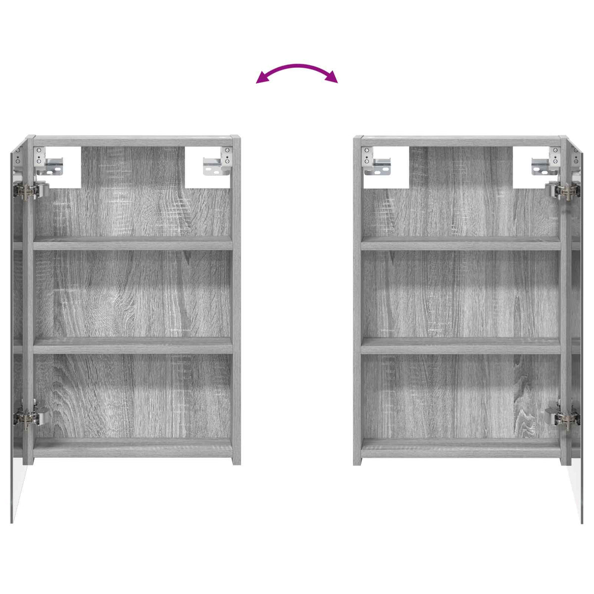 Badezimmerspiegelschrank Graues Sonoma 40 x 10,5 x 60,5 cm