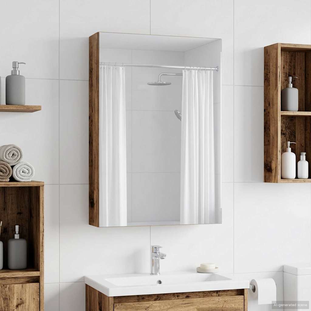 Badezimmerspiegelschrank Altholz 40 x 10,5 x 60,5 cm