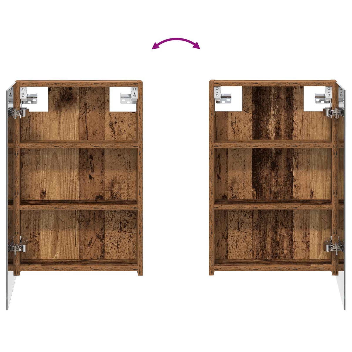Badezimmerspiegelschrank Altholz 40 x 10,5 x 60,5 cm