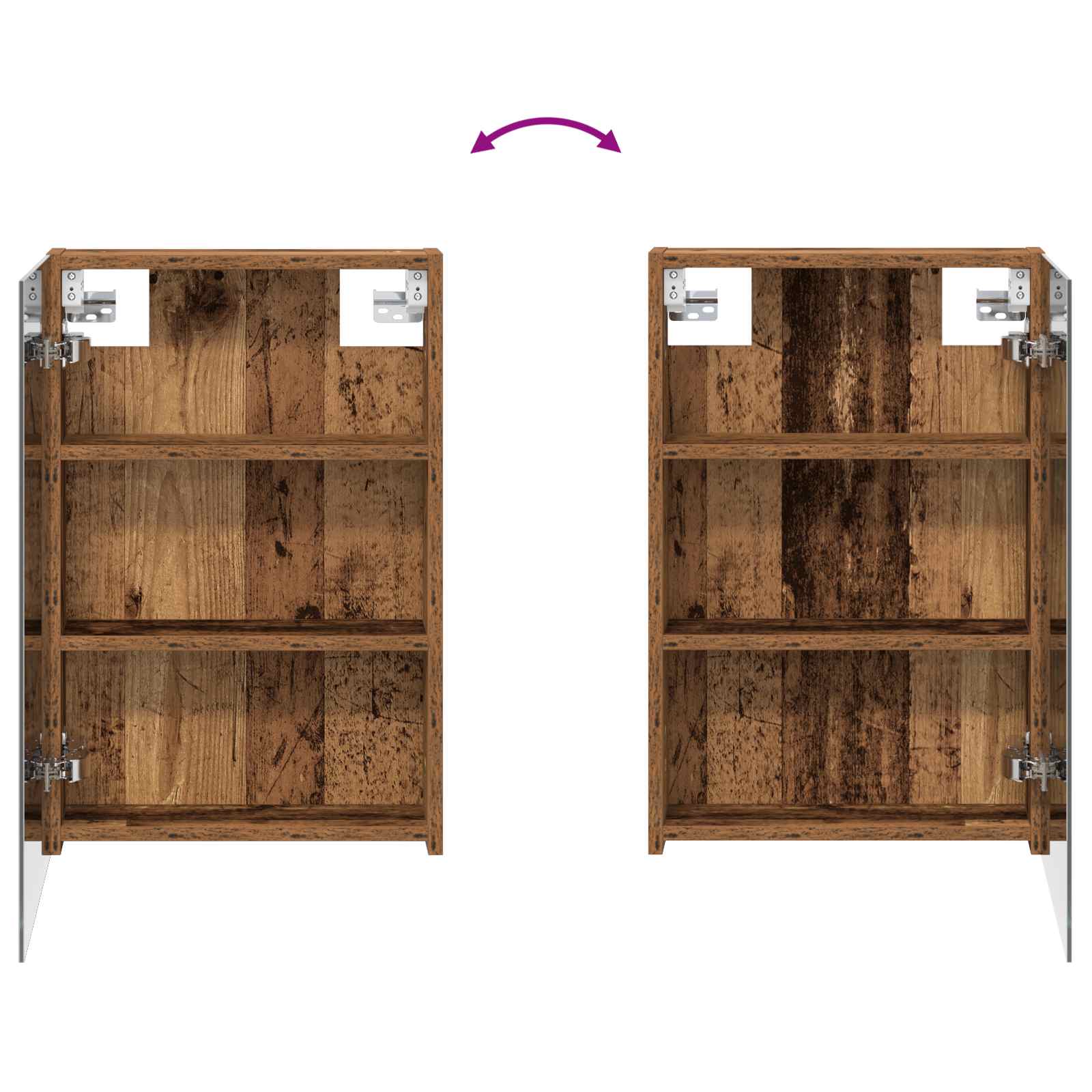 Badezimmerspiegelschrank Altholz 40 x 10,5 x 60,5 cm