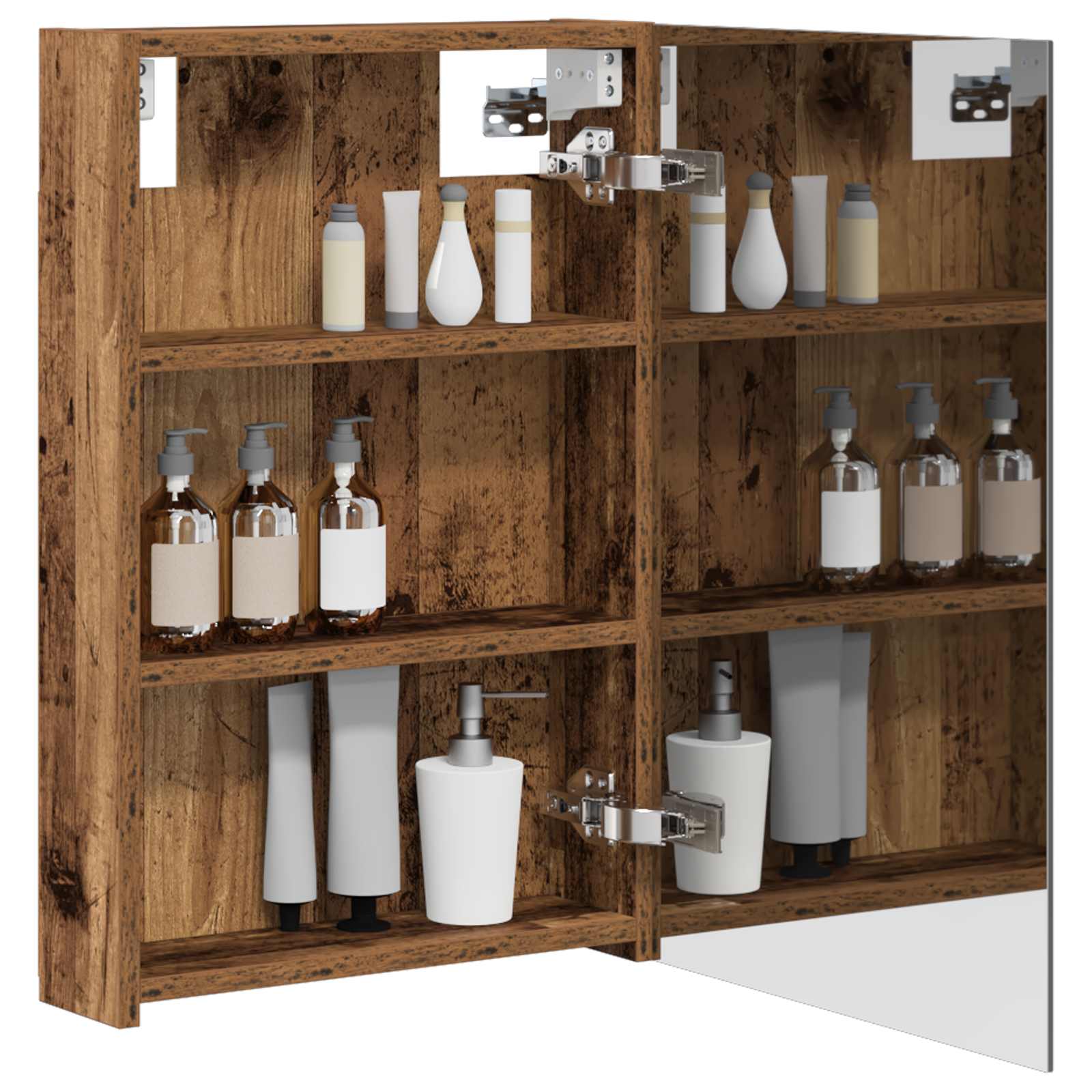 Badezimmerspiegelschrank Altholz 40 x 10,5 x 60,5 cm
