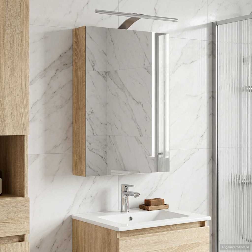 Badezimmerspiegelschrank Sonoma-Eiche 40 x 10,5 x 60,5 cm