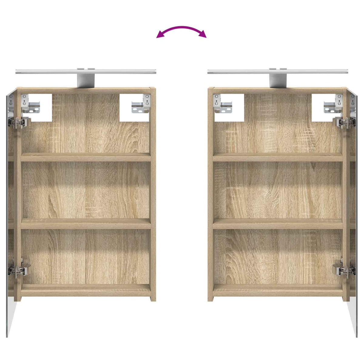 Badezimmerspiegelschrank Sonoma-Eiche 40 x 10,5 x 60,5 cm