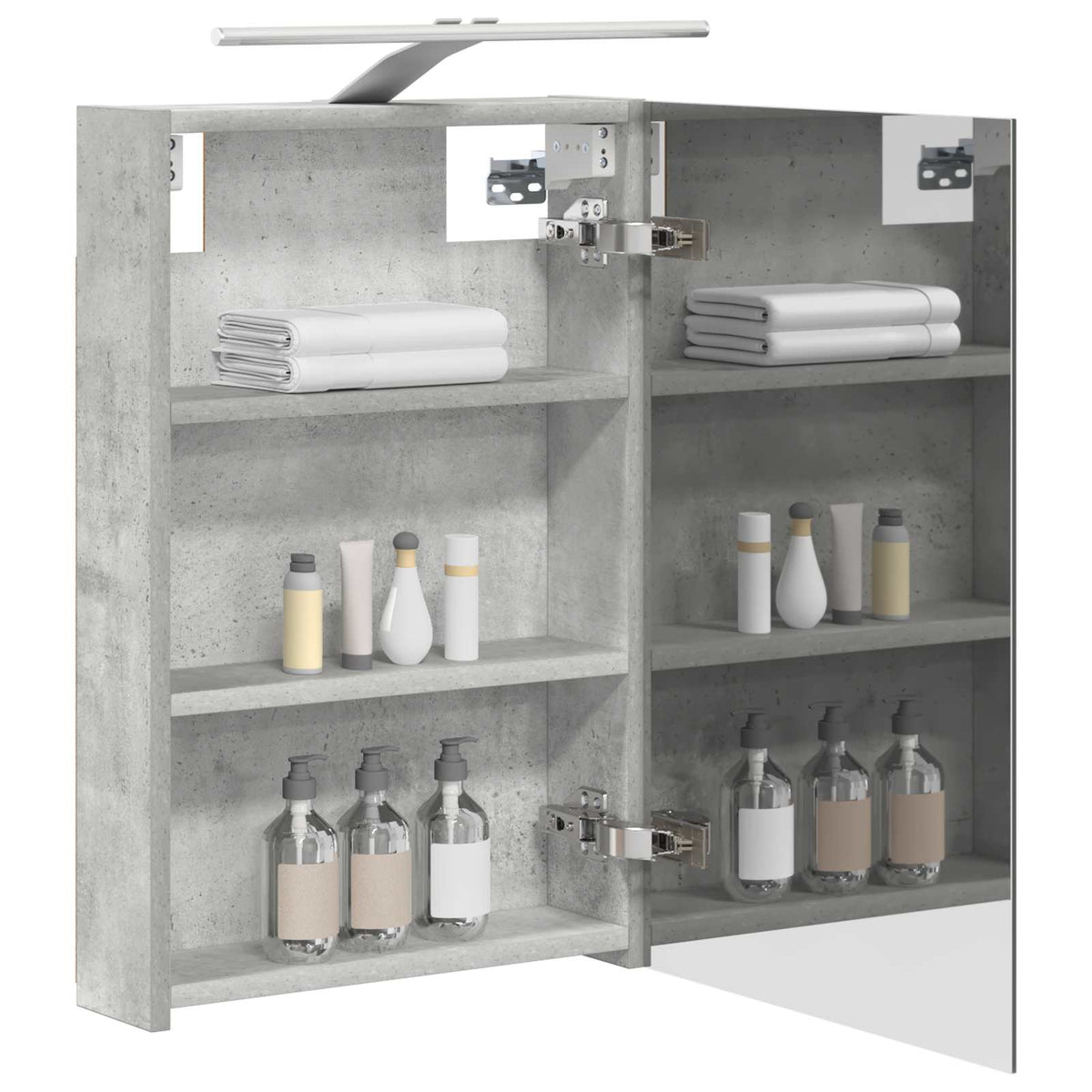 Badezimmerspiegelschrank Beton Grau 40 x 10,5 x 60,5 cm