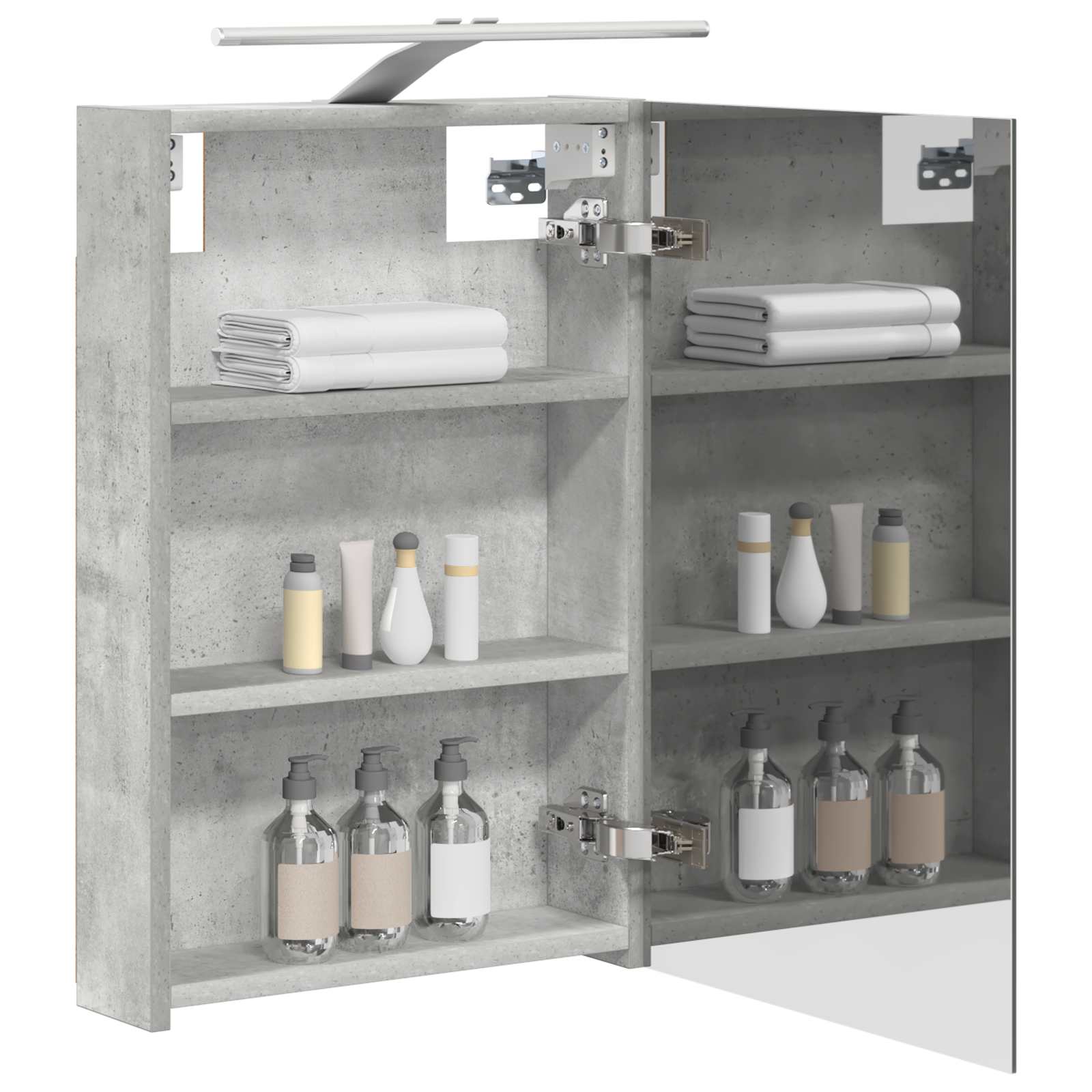 Badezimmerspiegelschrank Beton Grau 40 x 10,5 x 60,5 cm