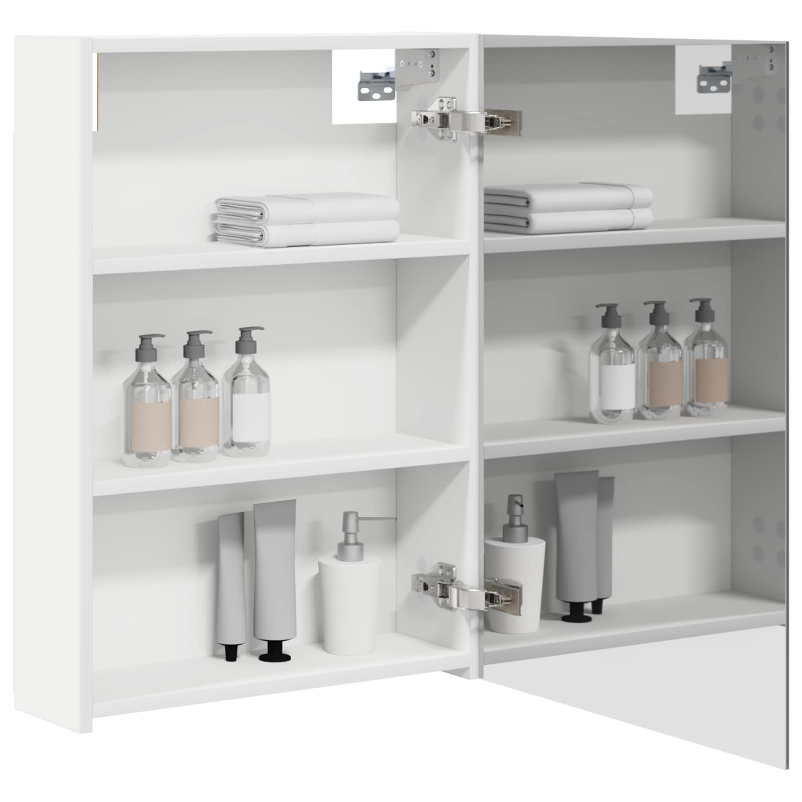 Badezimmerspiegelschrank Weiß 50 x 14,5 x 70 cm Holzwerkstoff