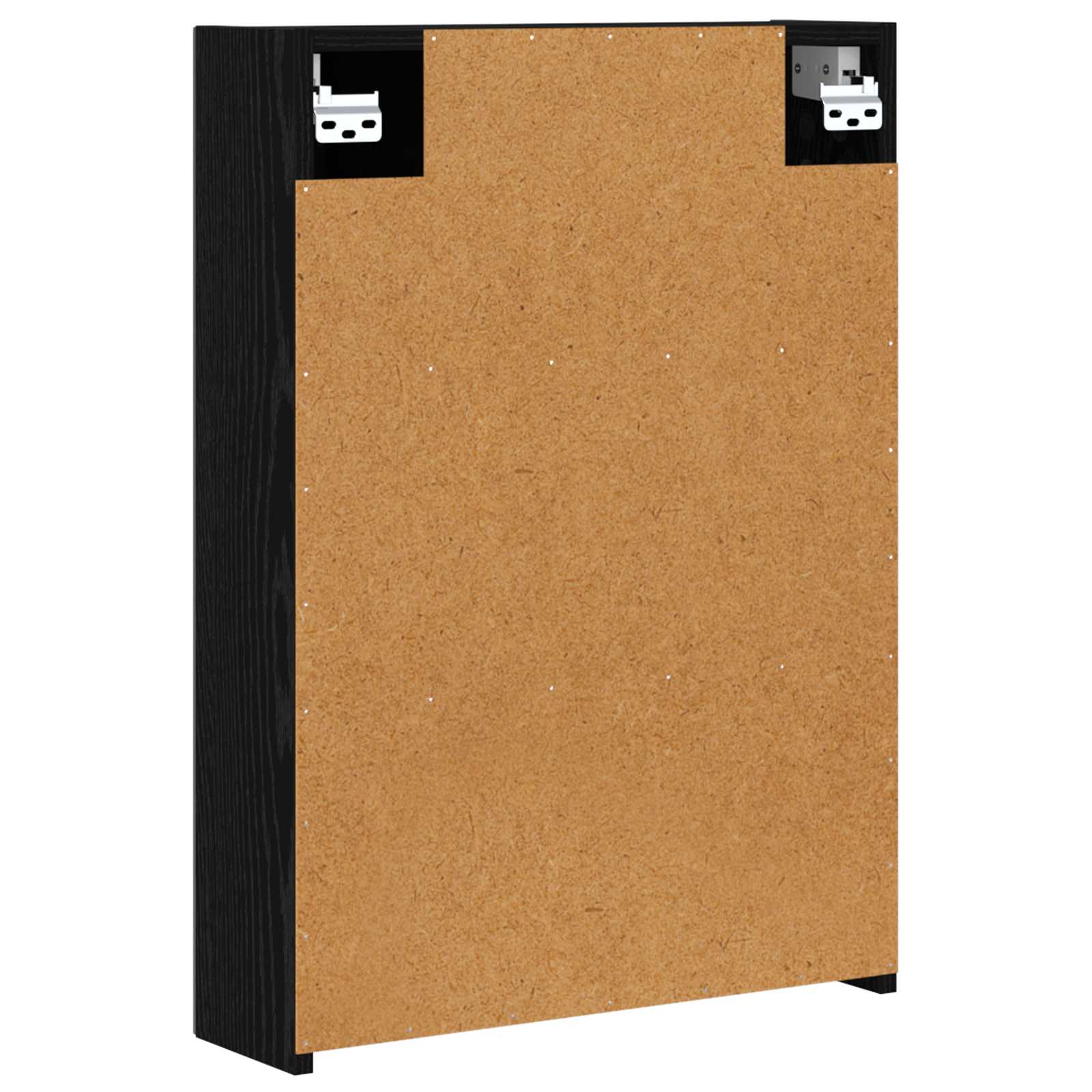 Badezimmerspiegelschrank Schwarz Eichen-Optik 50 x 14,5 x 70 cm