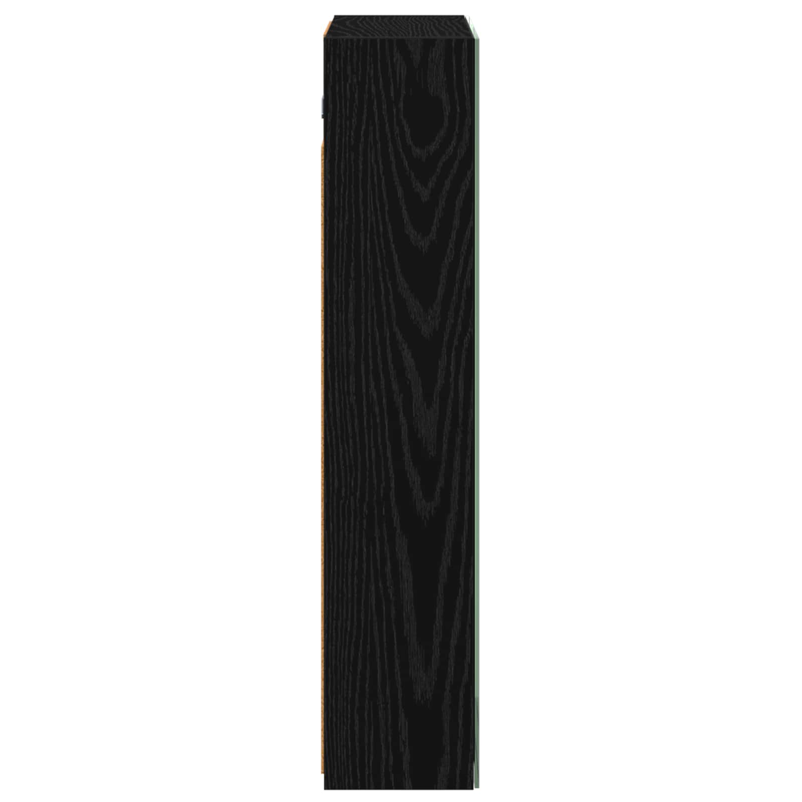 Badezimmerspiegelschrank Schwarz Eichen-Optik 50 x 14,5 x 70 cm