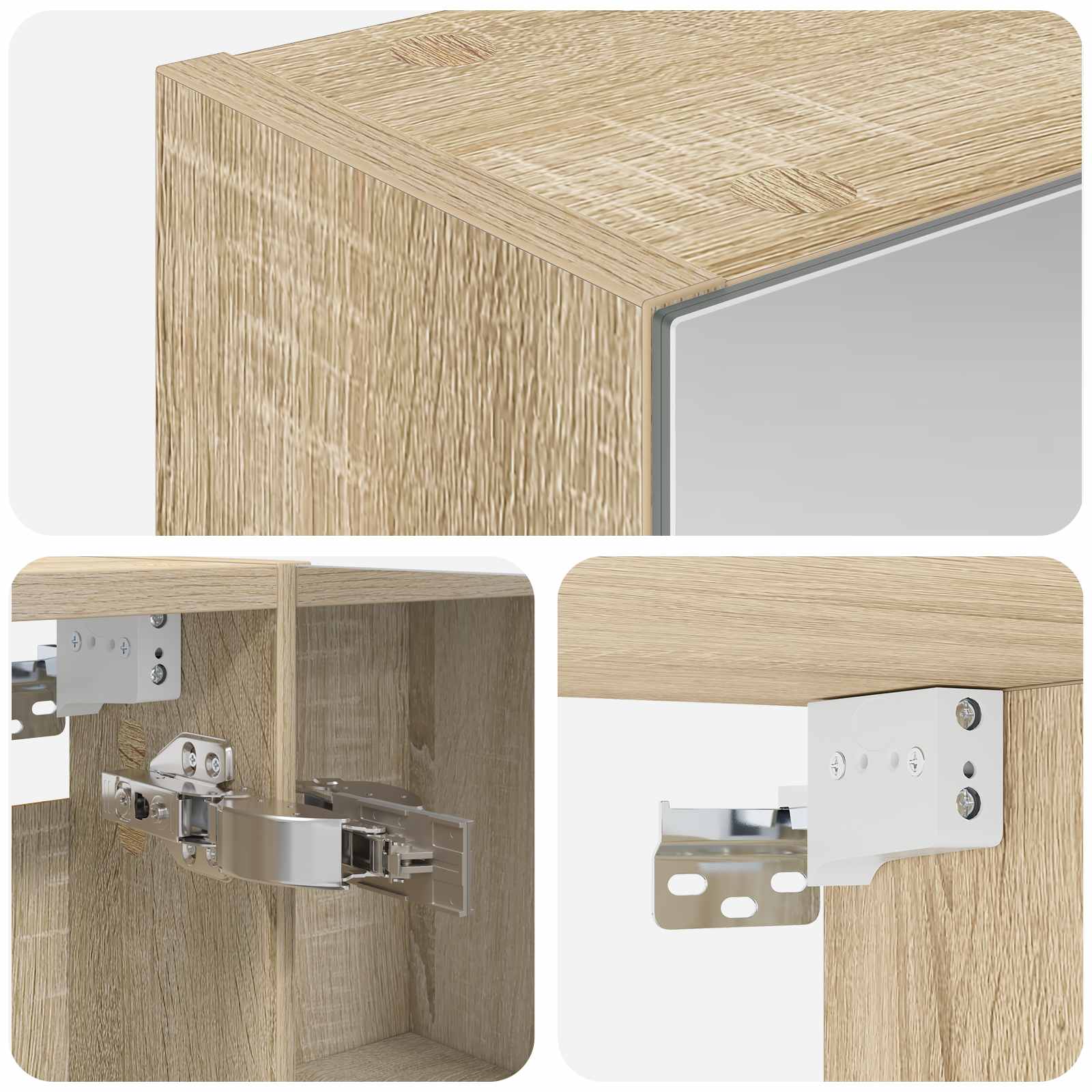 Badezimmerspiegelschrank Sonoma-Eiche 50 x 14,5 x 70 cm
