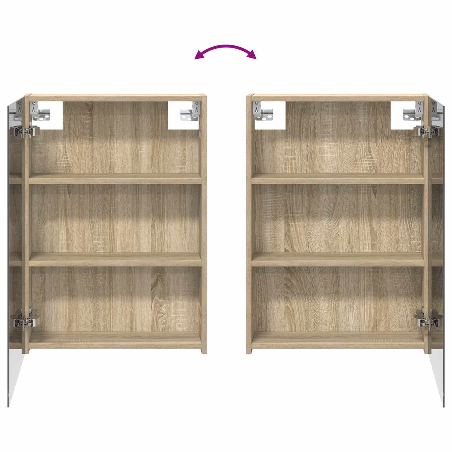 Badezimmerspiegelschrank Sonoma-Eiche 50 x 14,5 x 70 cm