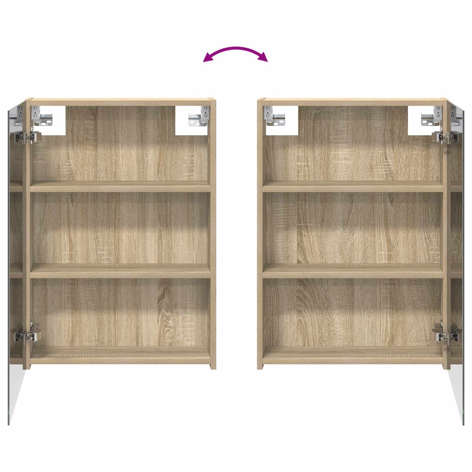 Badezimmerspiegelschrank Sonoma-Eiche 50 x 14,5 x 70 cm