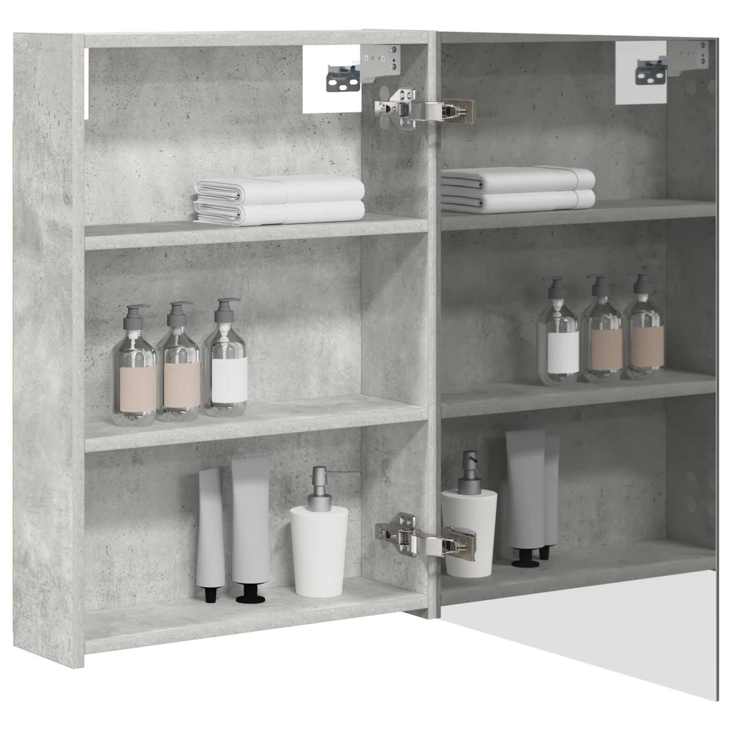 Badezimmerspiegelschrank Beton Grau 50 x 14,5 x 70 cm