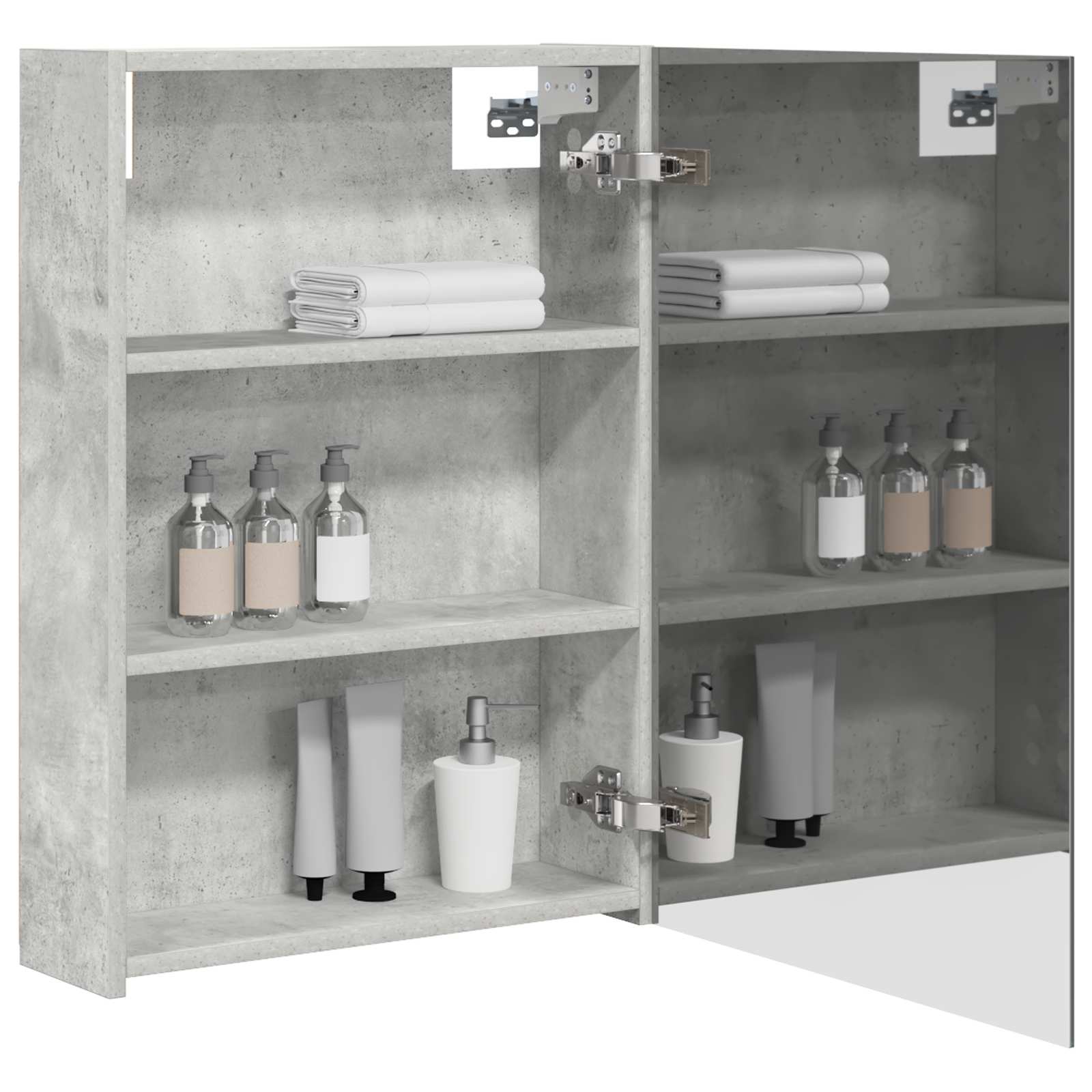 Badezimmerspiegelschrank Beton Grau 50 x 14,5 x 70 cm