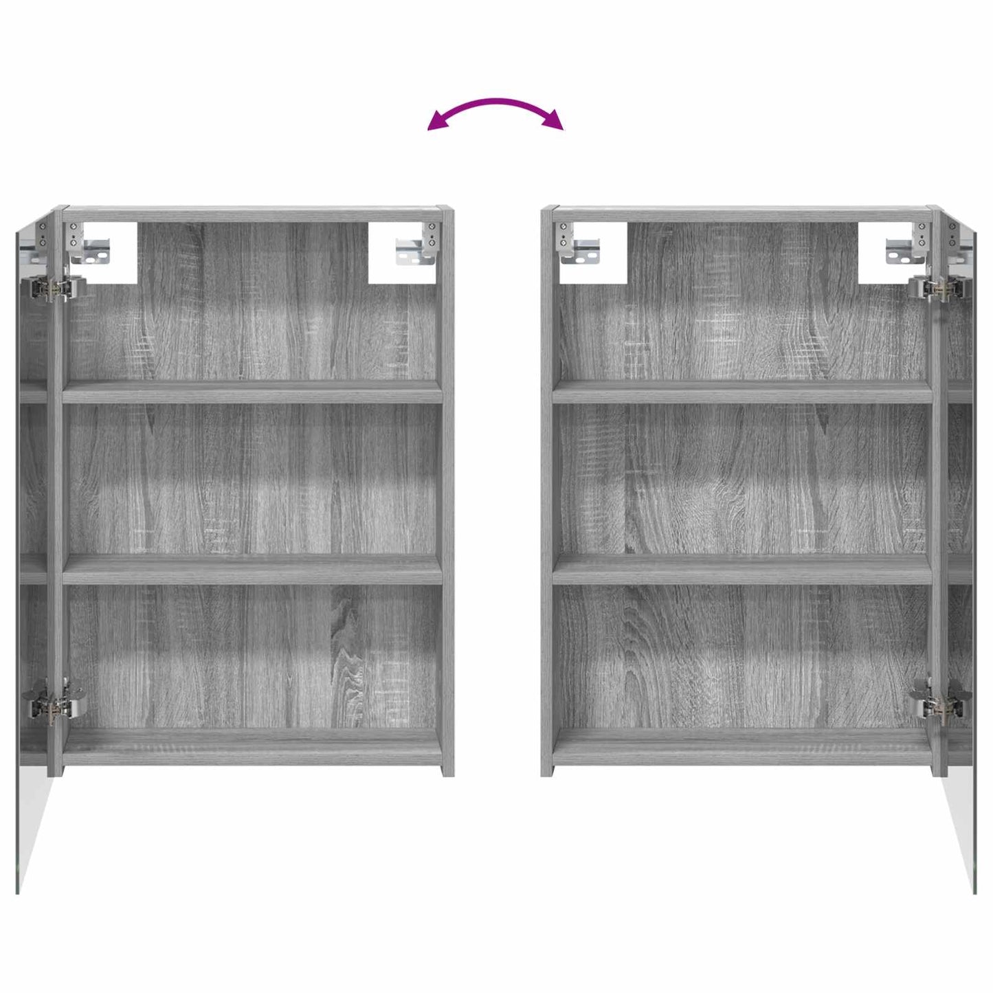 Badezimmerspiegelschrank Graues Sonoma 50 x 14,5 x 70 cm